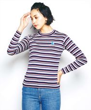 THE NEW HYS刺繍 モックネックTシャツ