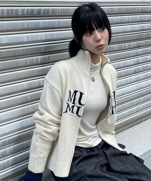 セール】KNIT ZIP-UP/ニットジップアップ（ニット/セーター