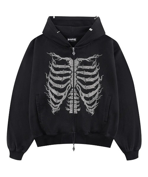 A'GEM/9 × .kom 『SUPPLIER/サプライヤー』 Fire Skeleton Rhinestone
