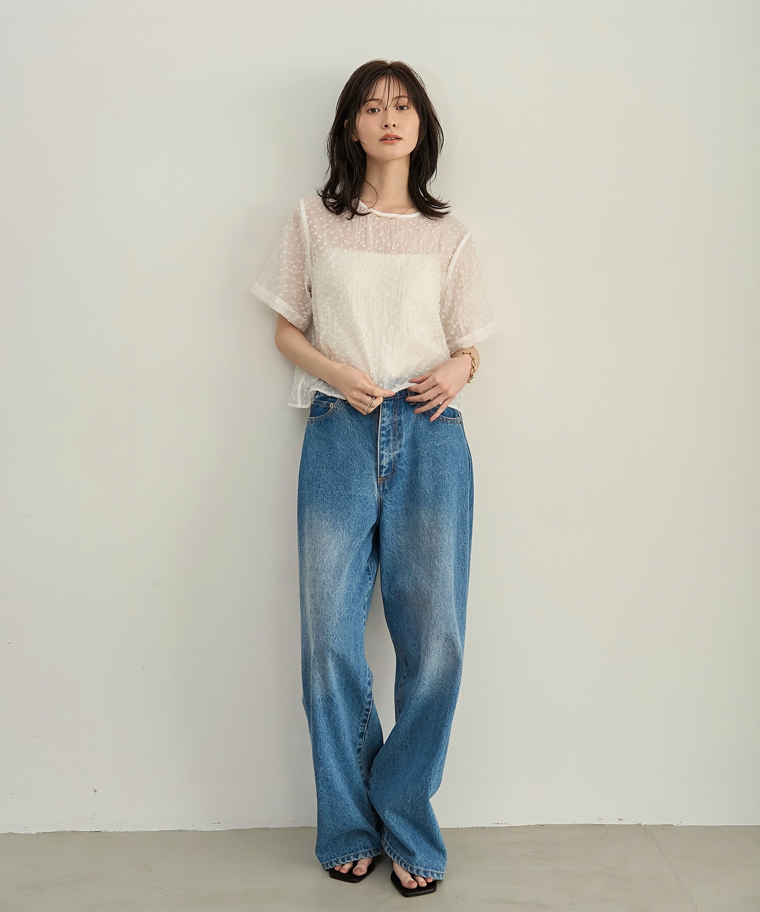 model：H166　着用サイズ：F
