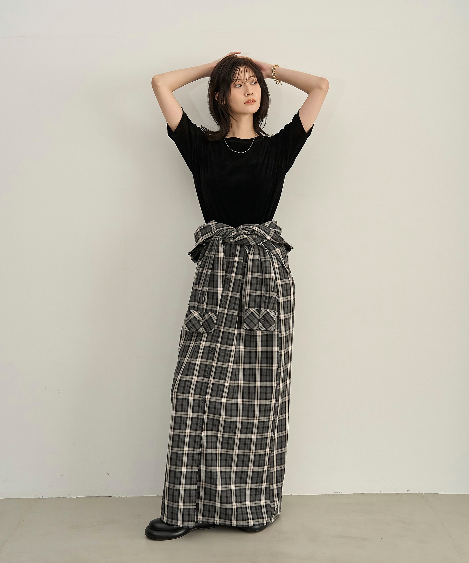 model：H166　着用サイズ：F