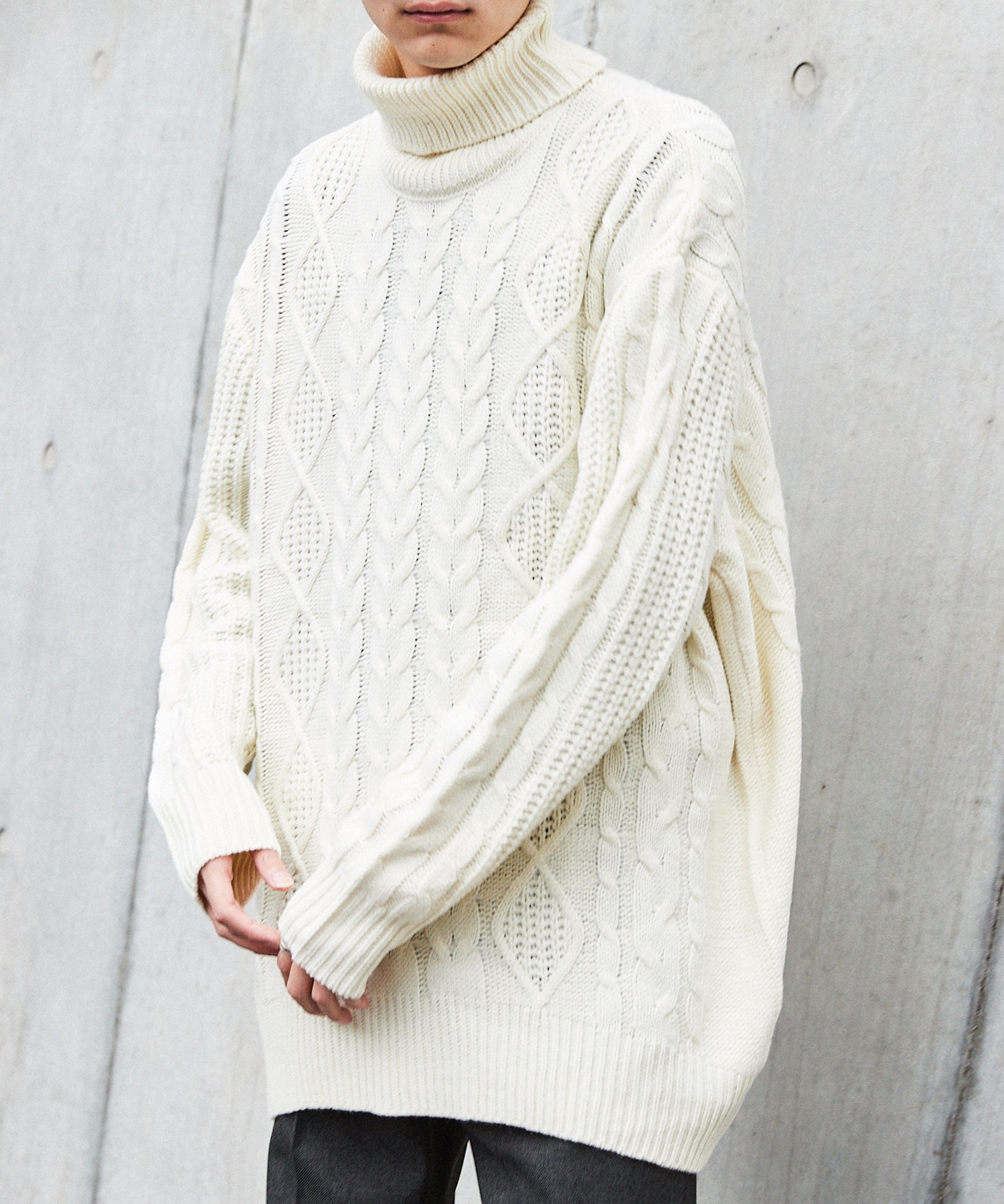 ビッグシルエットアラン編みタートルネックケーブルニットセーター21winter Mono Mart Mono Mart Mono Mart モノマート 公式オンラインストア