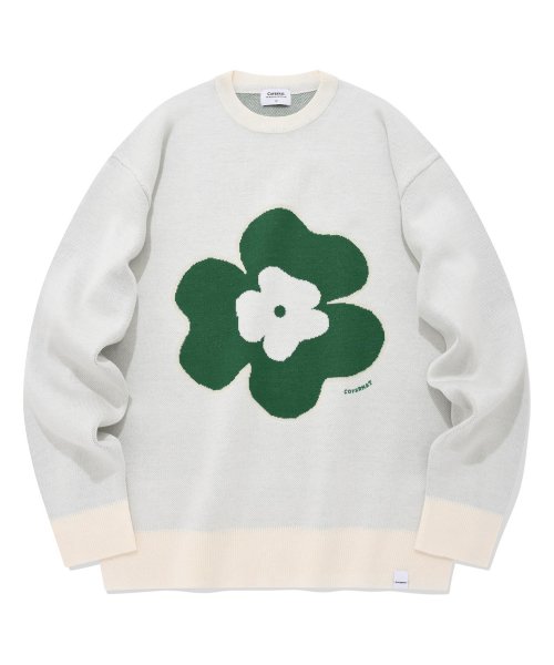 Clover Crewneck knit — Ivory