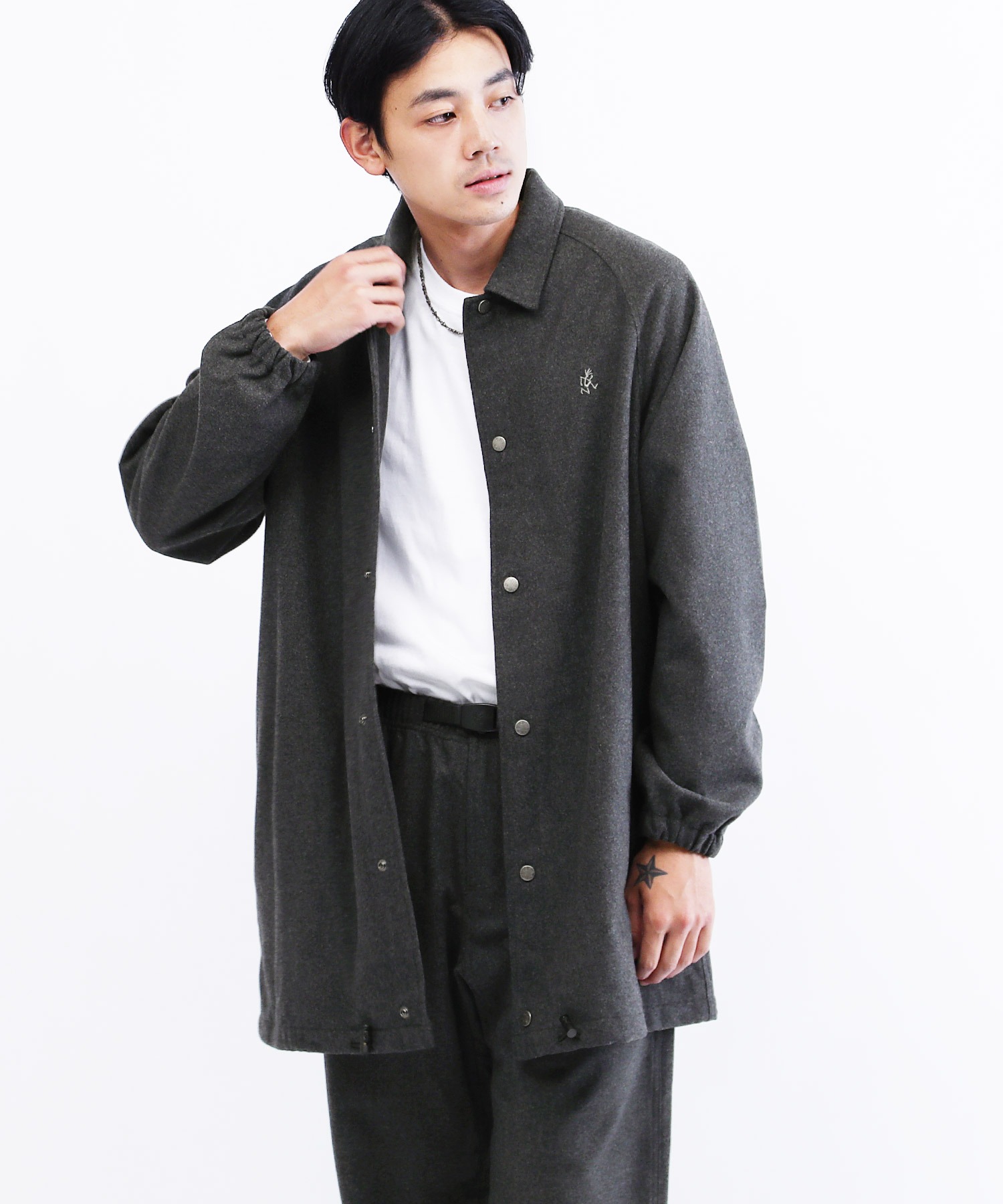 gramicci wool blend coaches jacket