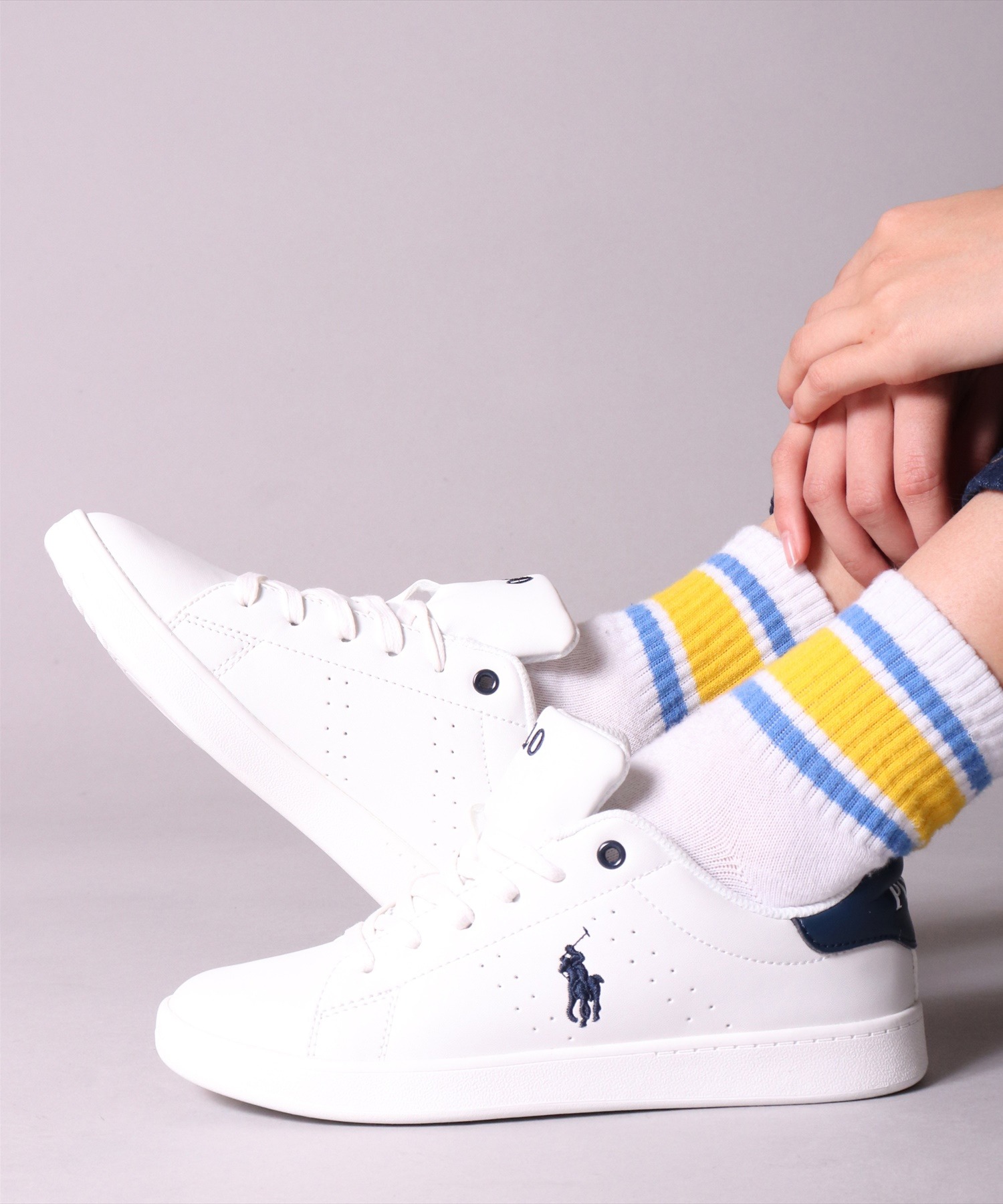 Polo Ralph Lauren ブランド ロゴ マーク 刺繍 スニーカー Quilton Rfs Rfs El