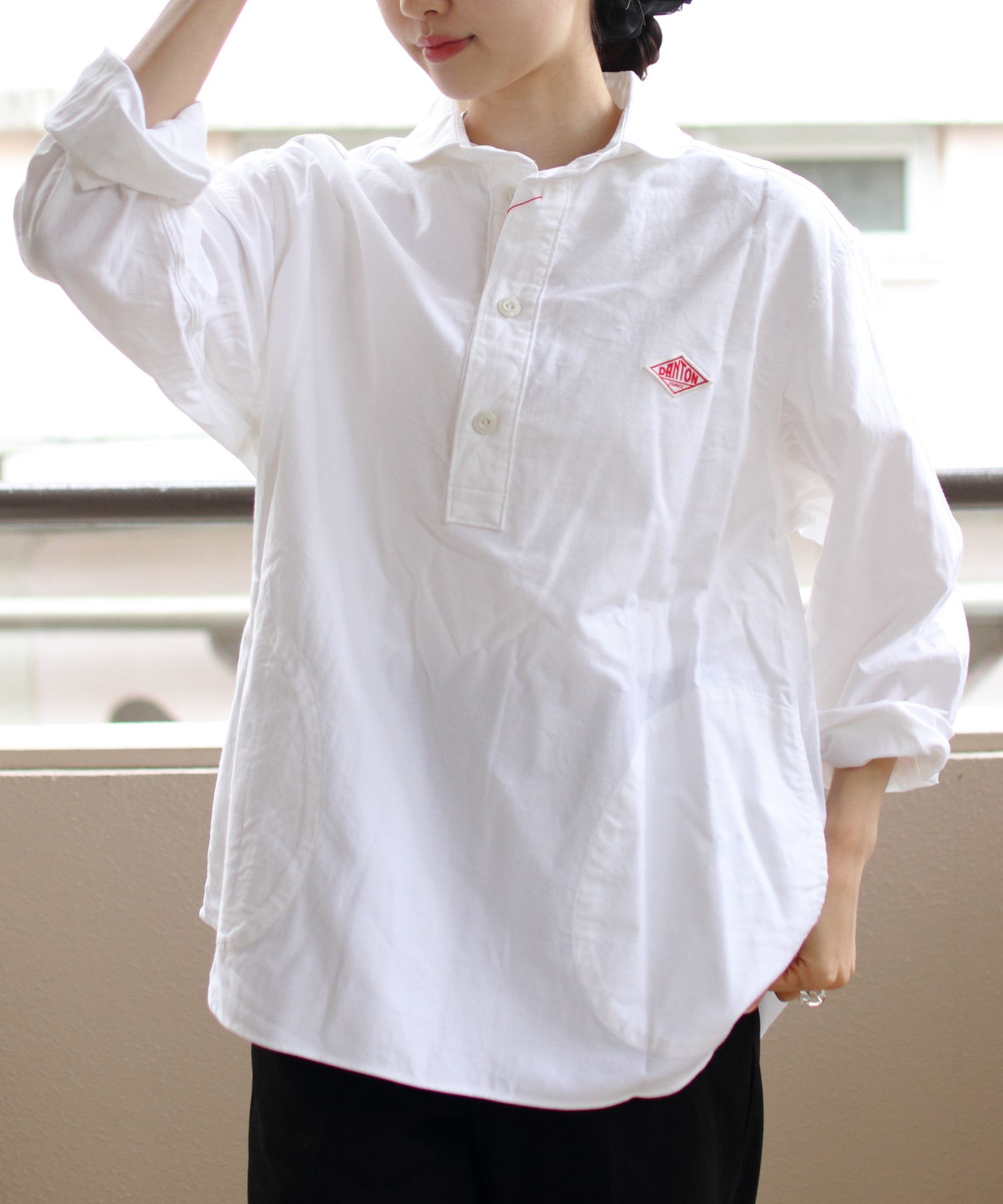 Danton ダントン ラウンドカラープルオーバーシャツロングスリーブオックス Round Collar Pullover Ox メンズ Jd 3568yox Danton Steps Online Store ステップス オンラインストア