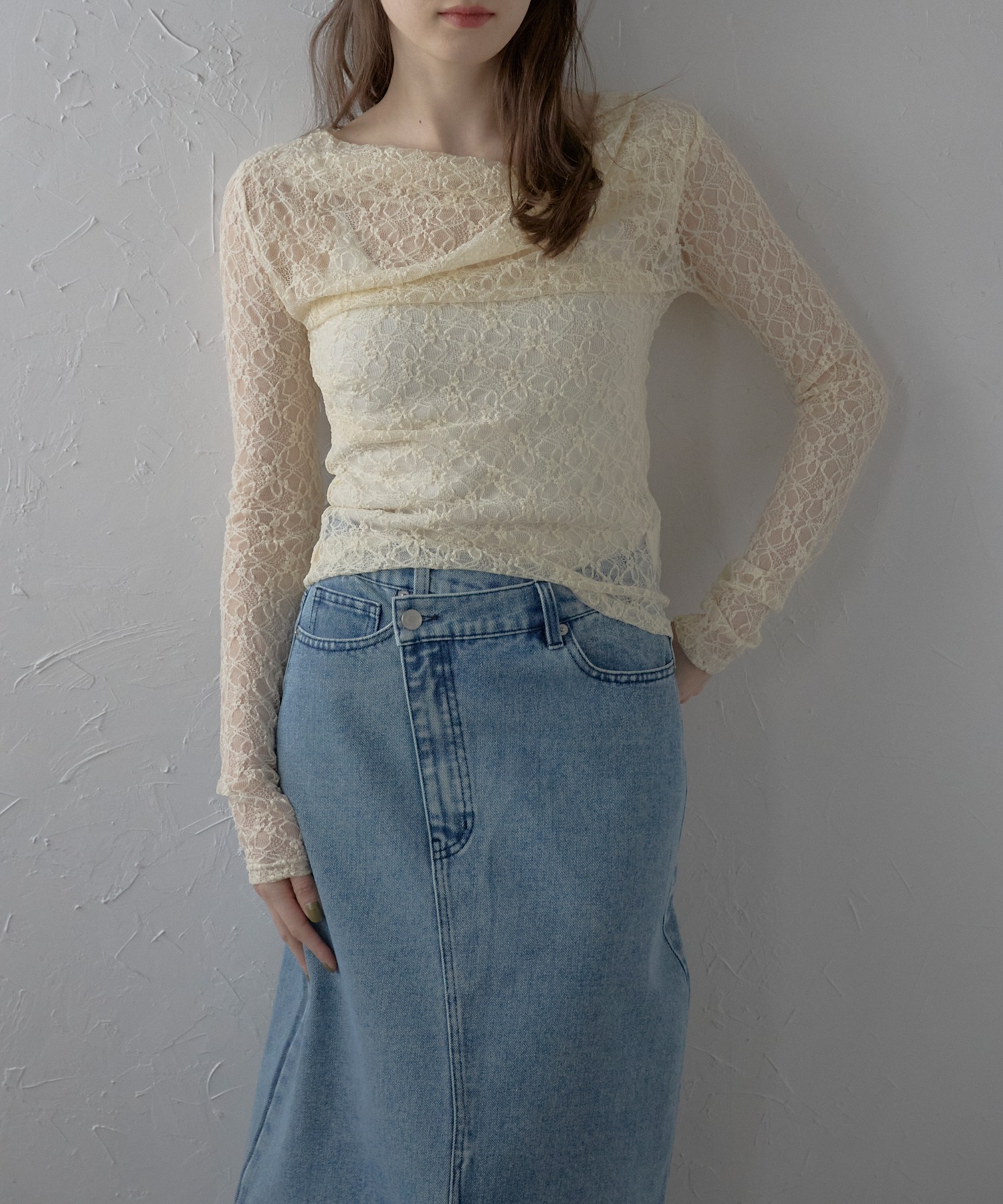 model：H164 着用サイズ：FREE