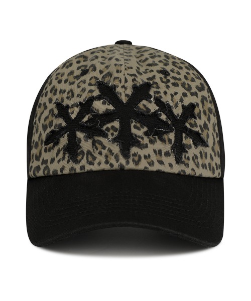 mahagrid/マハグリッド』LEOPARD CROSS STAR CAP/レオパードクロス