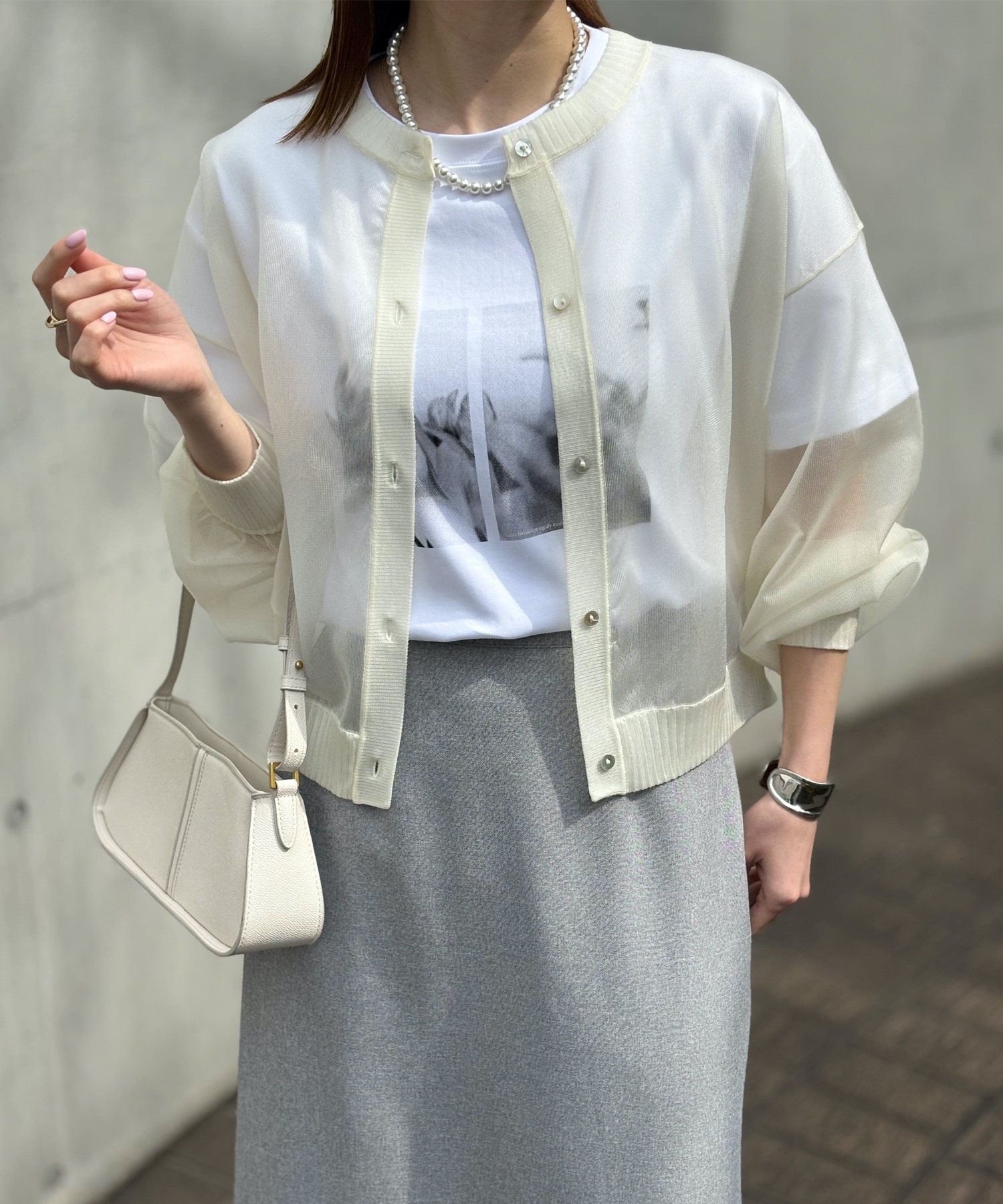 カーディガン ナイロンシアーラメカーディガン レディース ナイロンシアーラメカーディガン Emma Taylor│STYLEDOOR