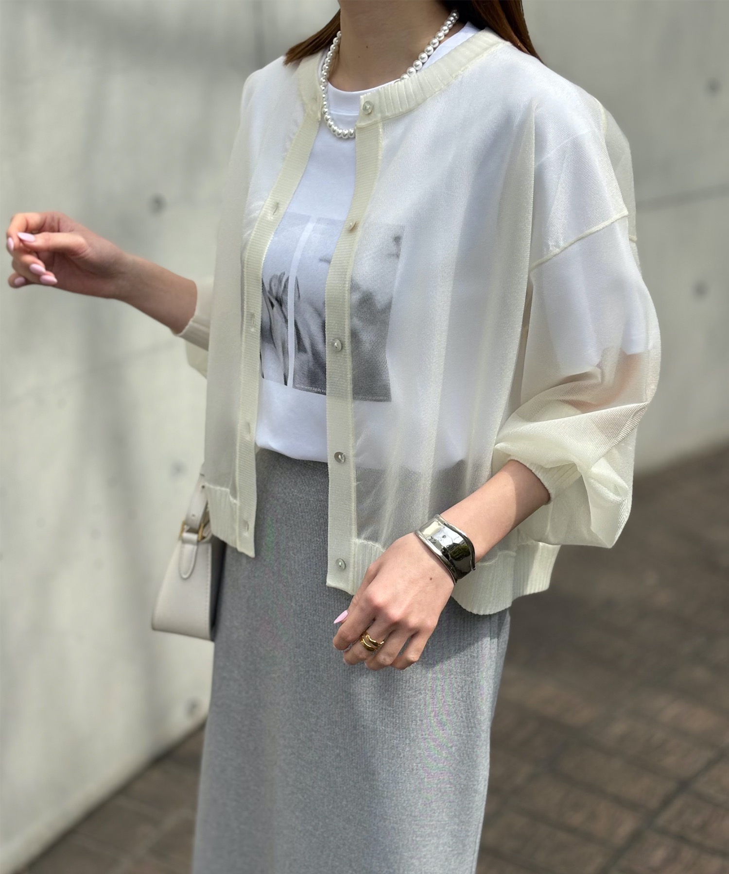 カーディガン ナイロンシアーラメカーディガン レディース ナイロンシアーラメカーディガン Emma Taylor│STYLEDOOR