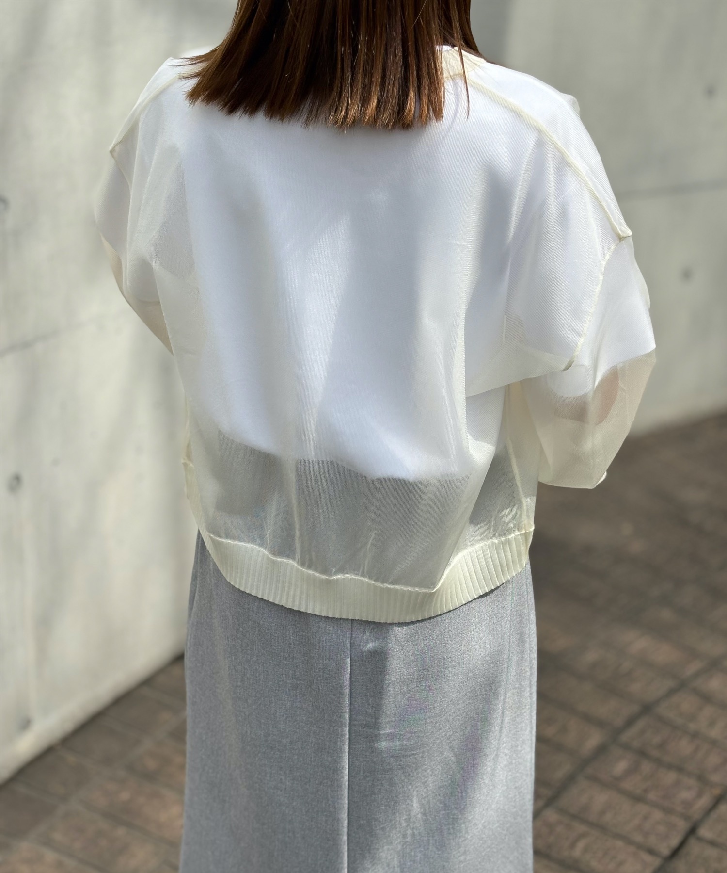 Cygne◆ラメカーディガン(薄手)/FREE/ナイロン/SLV/無地/84627676 ナイロンシアーラメカーディガン Emma Taylor│STYLEDOOR