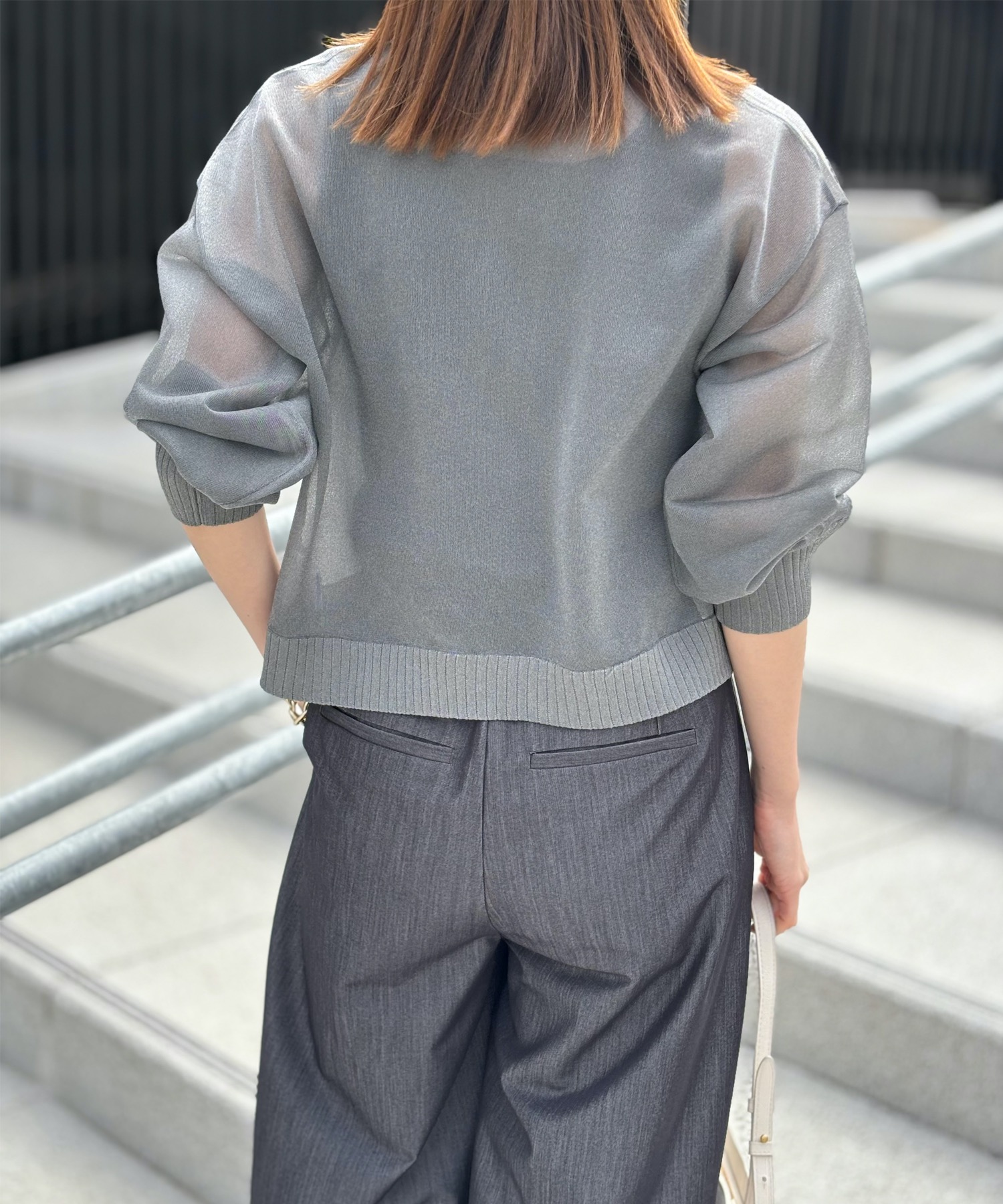 カーディガン ナイロンシアーラメカーディガン レディース ナイロンシアーラメカーディガン Emma Taylor│STYLEDOOR