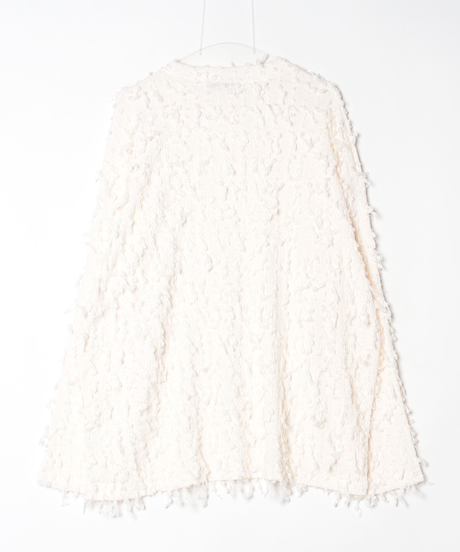 A'GEM/9 × .kom 『BENUSTA/ベヌスタ』 Fringe Texture Crew Neck