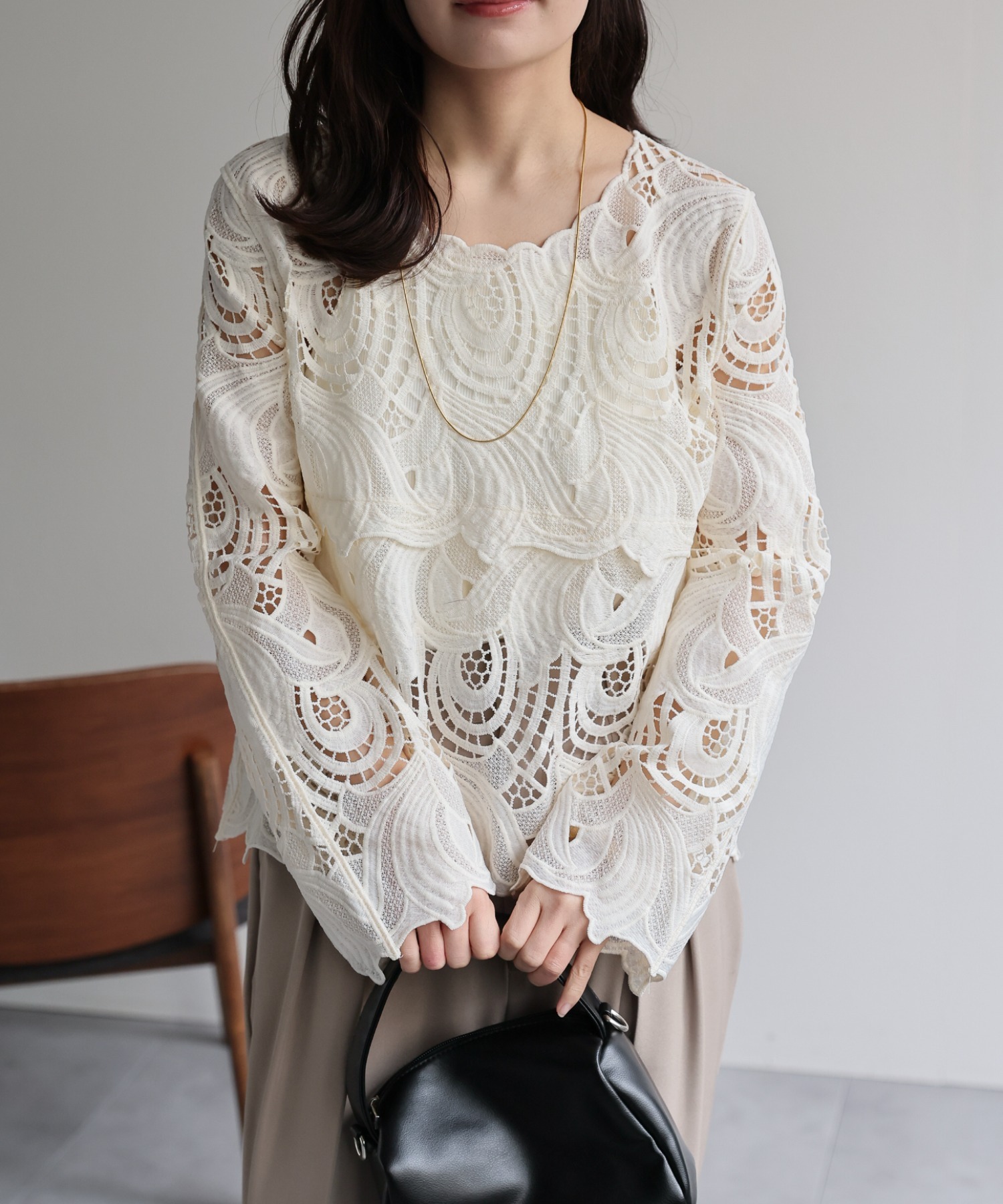 model：156cm 着用サイズ：FREE