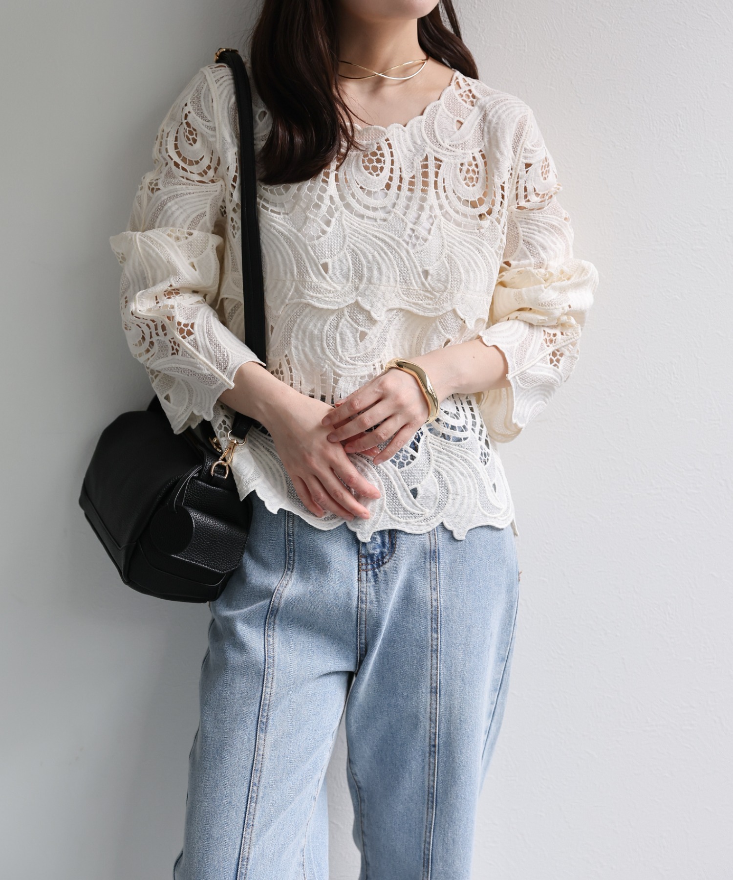 model：156cm 着用サイズ：FREE