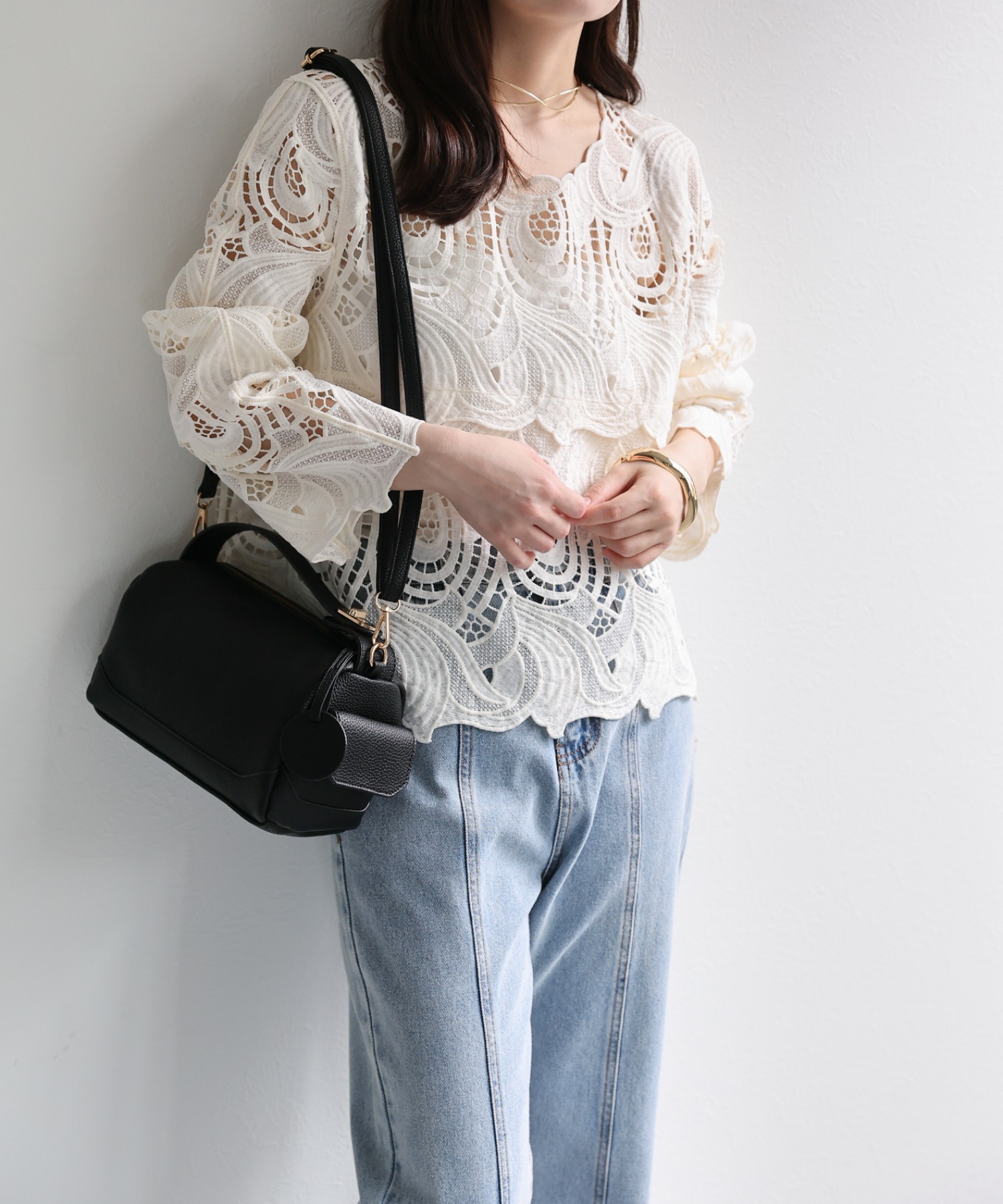 model：156cm 着用サイズ：FREE