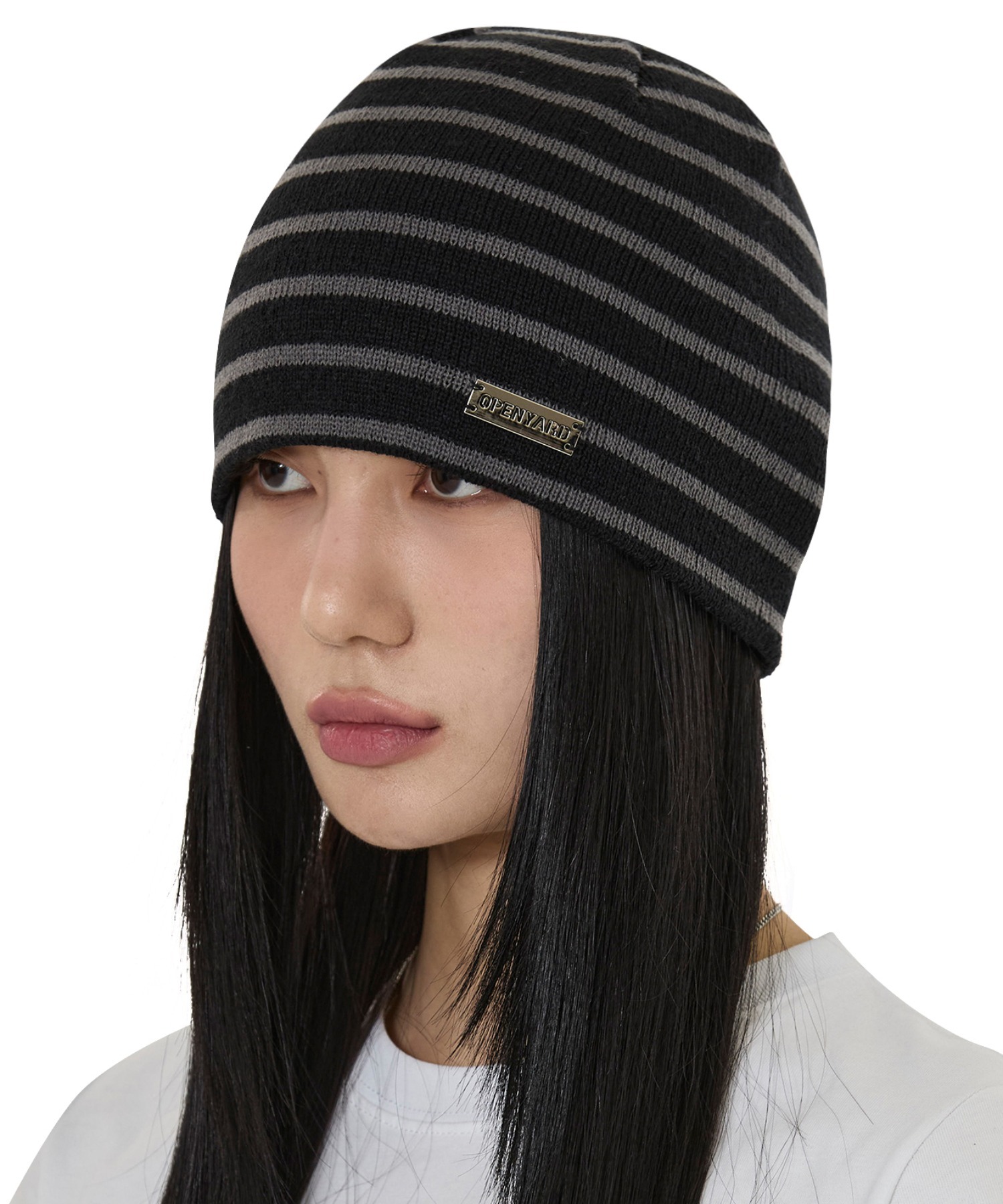 OPEN YY ストライプビーニー　正規品 OY/オーワイ』STRIPE METAL BEANIE/ストライプ メタルビーニー