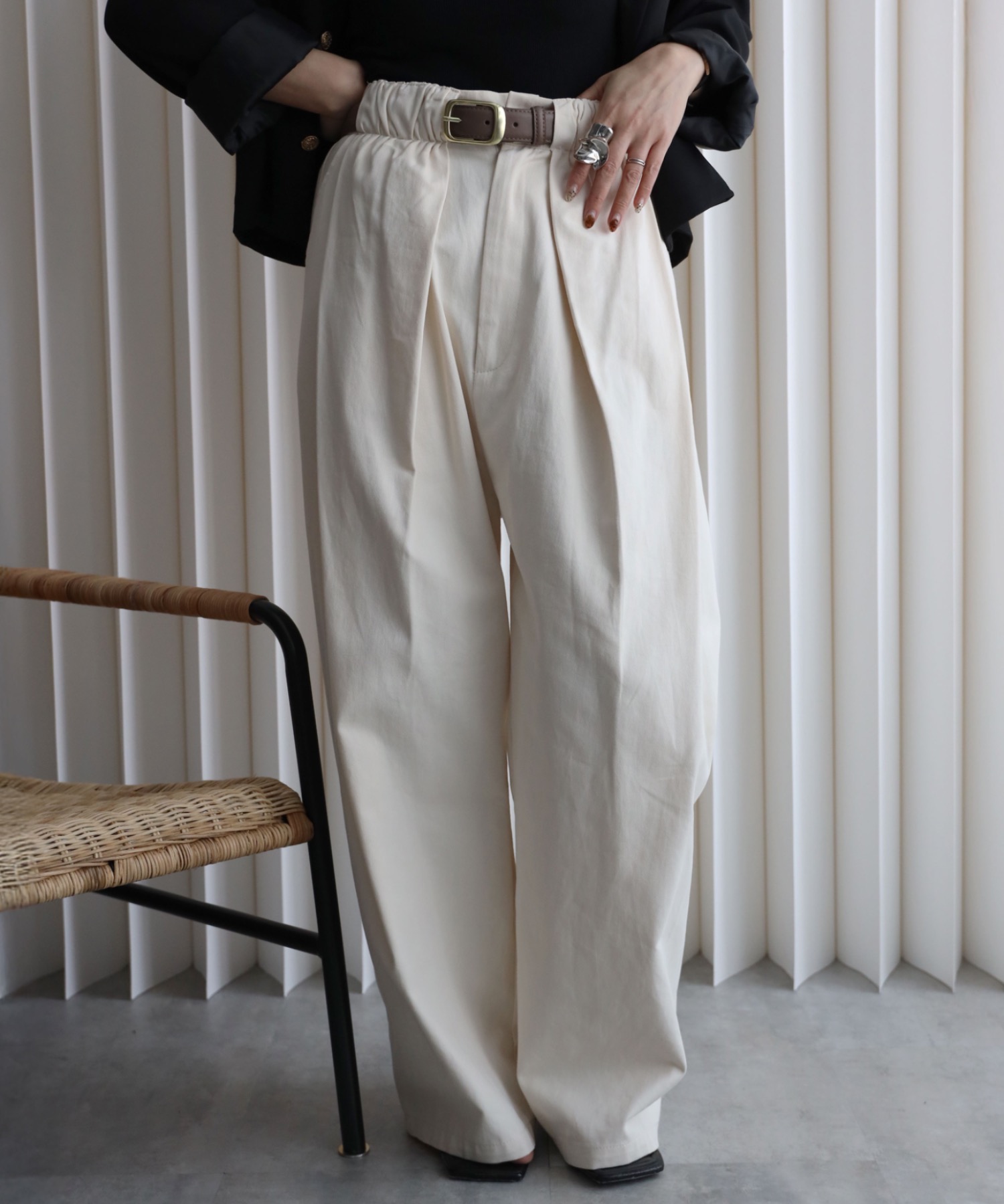 model：155cm. 着用サイズ：FREE