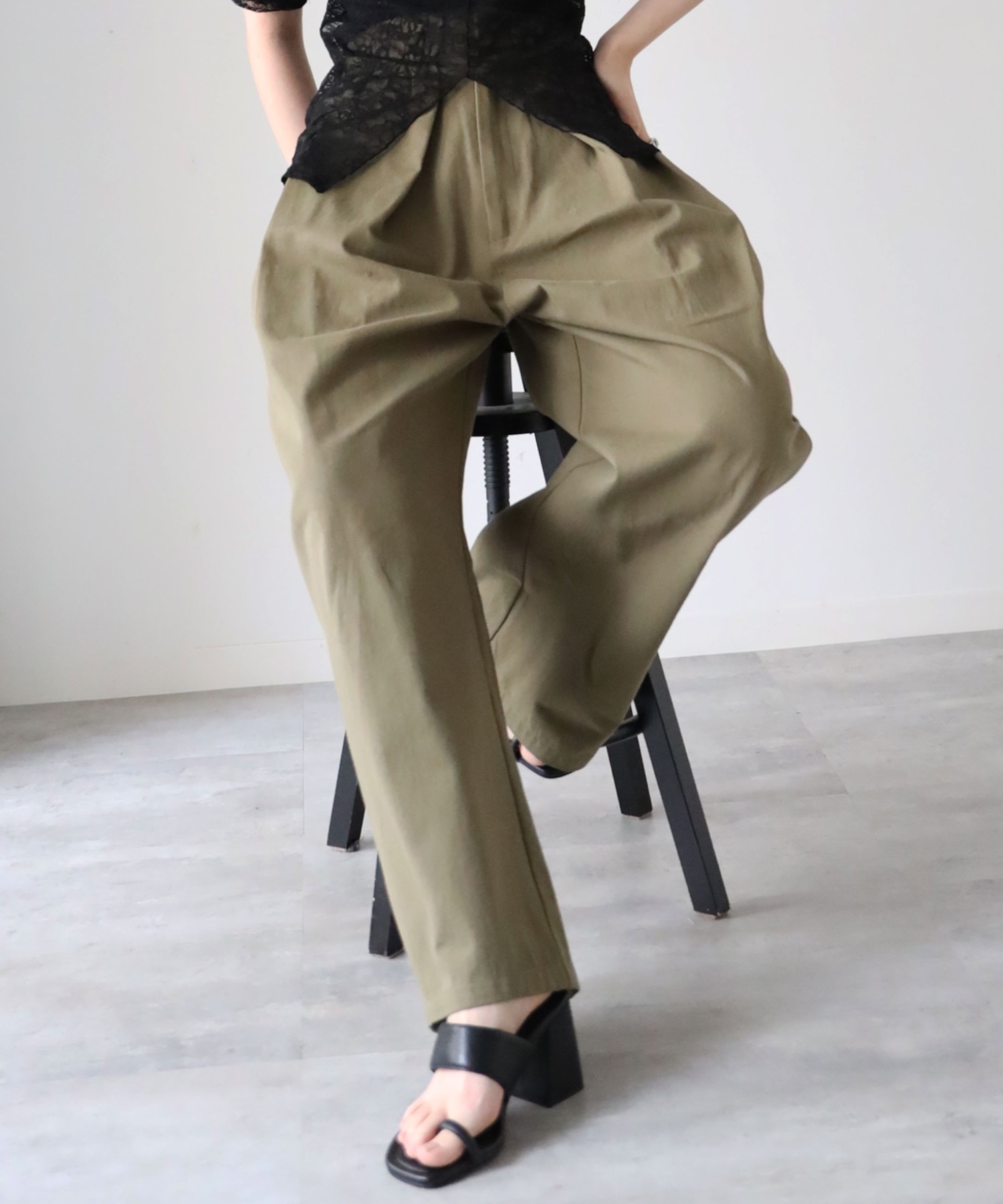 model：164cm. 着用サイズ：FREE
