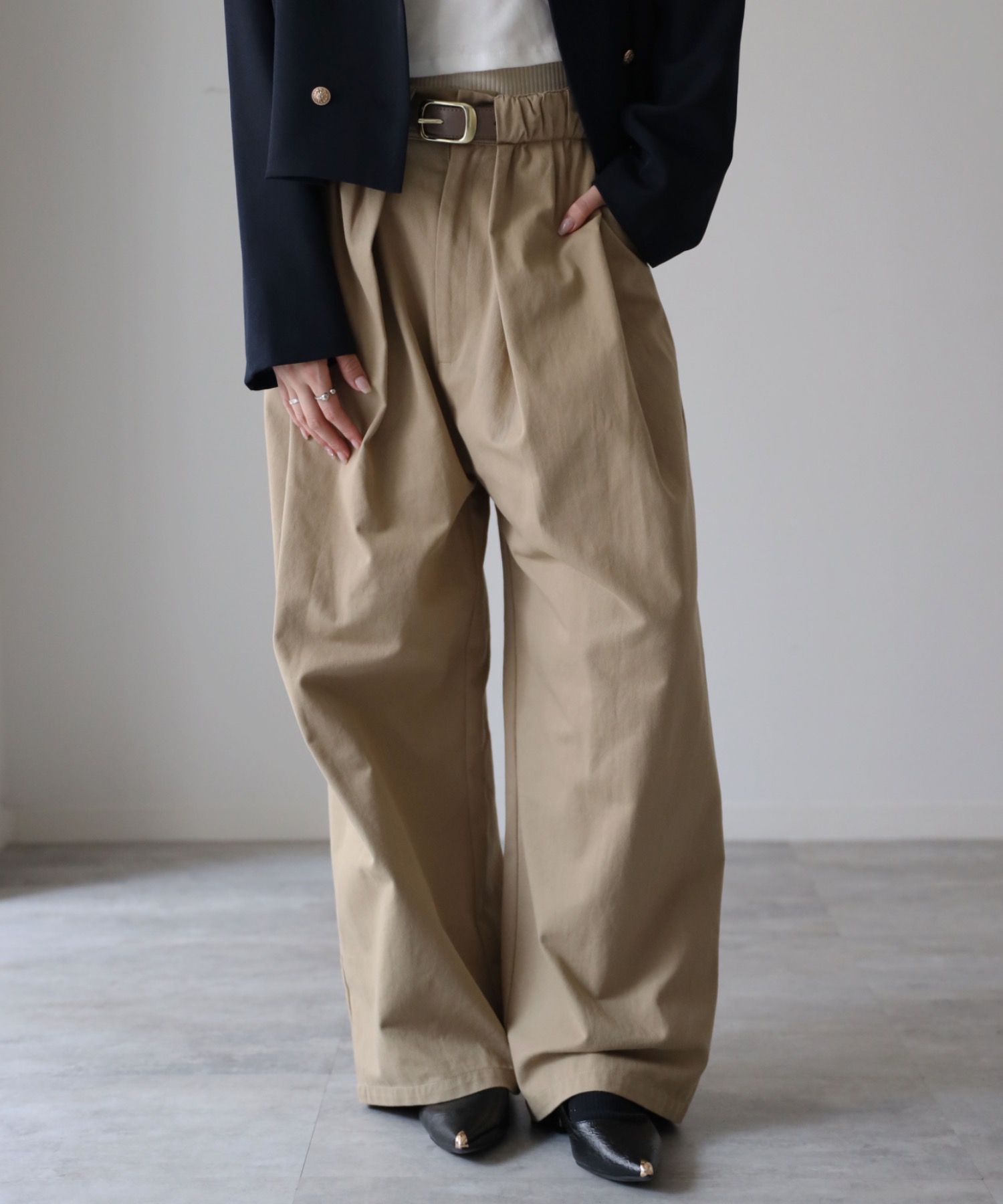 model：164cm. 着用サイズ：FREE