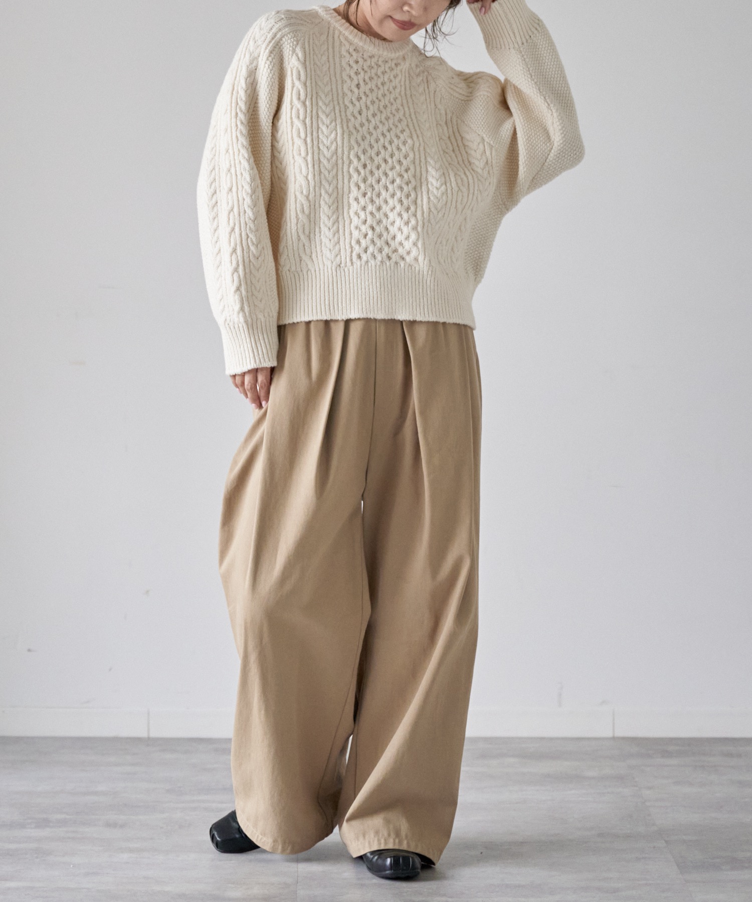 model: 162cm. 着用サイズ：FREE