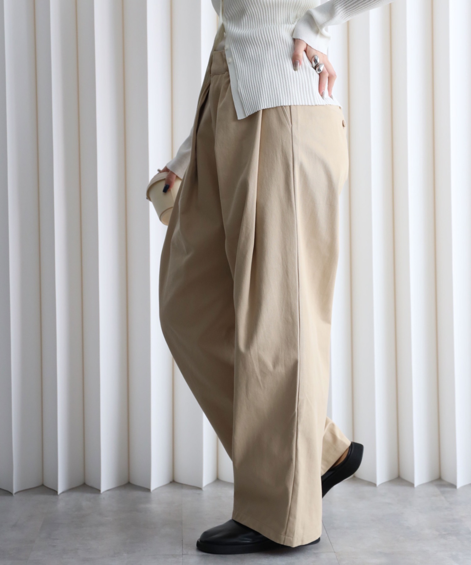 model：164cm. 着用サイズ：FREE