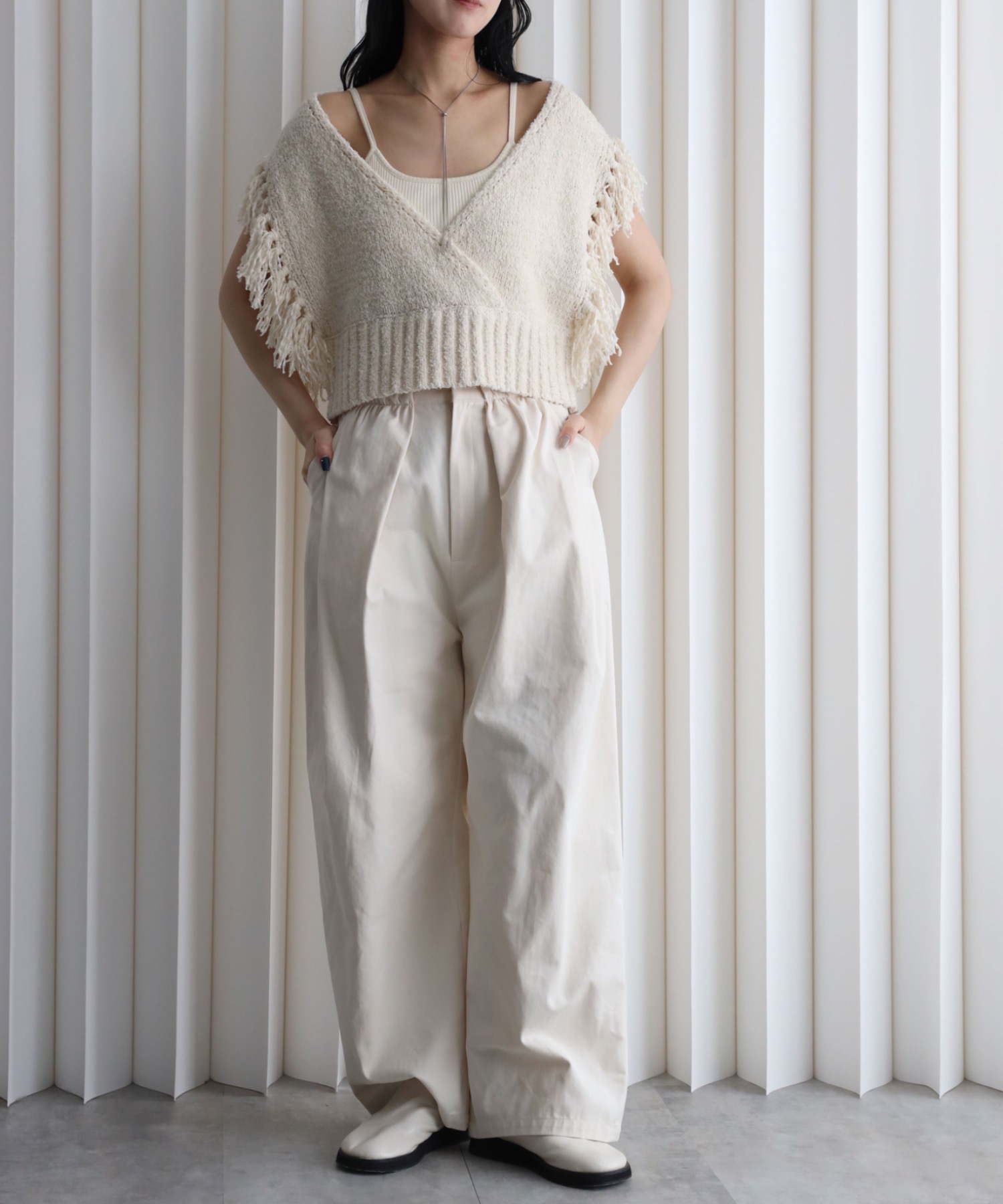 model：164cm. 着用サイズ：FREE