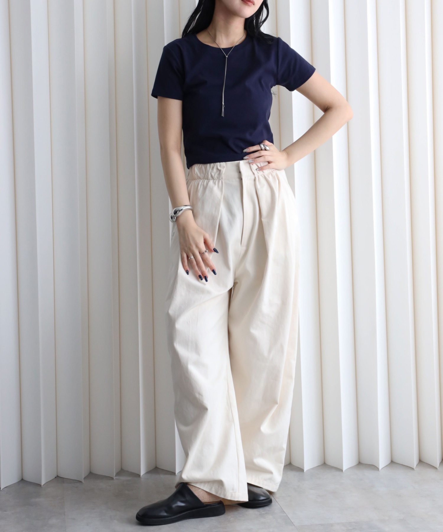model：164cm. 着用サイズ：FREE