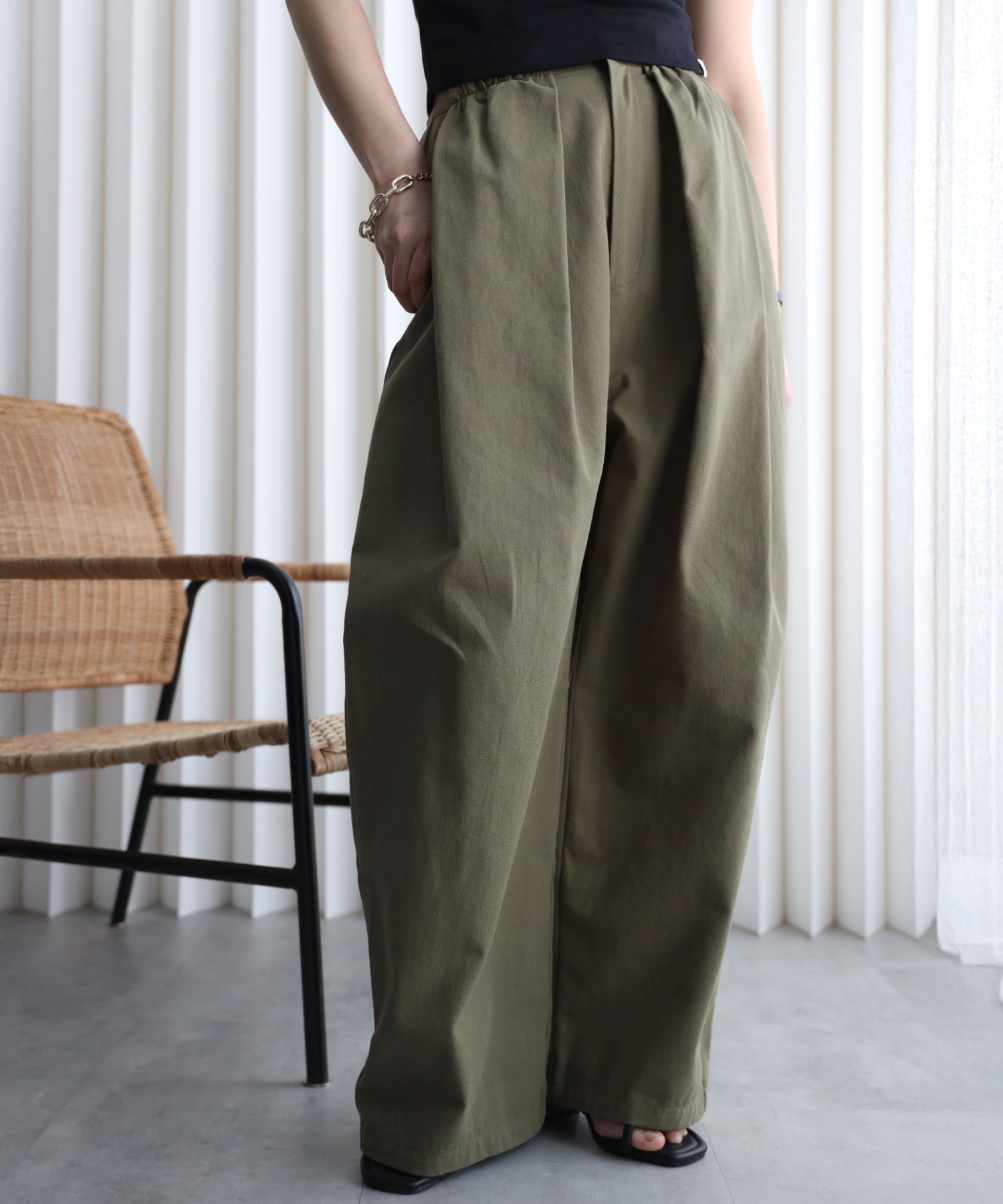 model：155cm. 着用サイズ：FREE