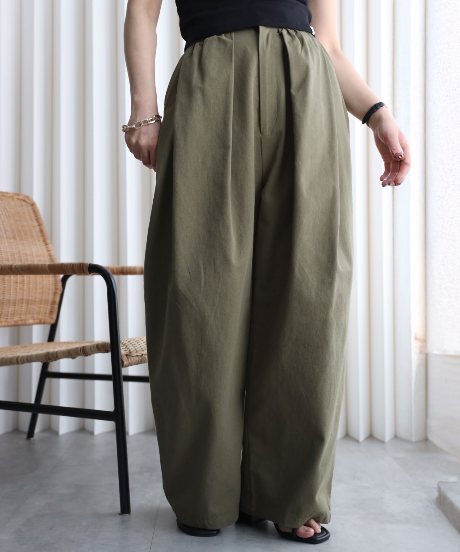 model：155cm. 着用サイズ：FREE