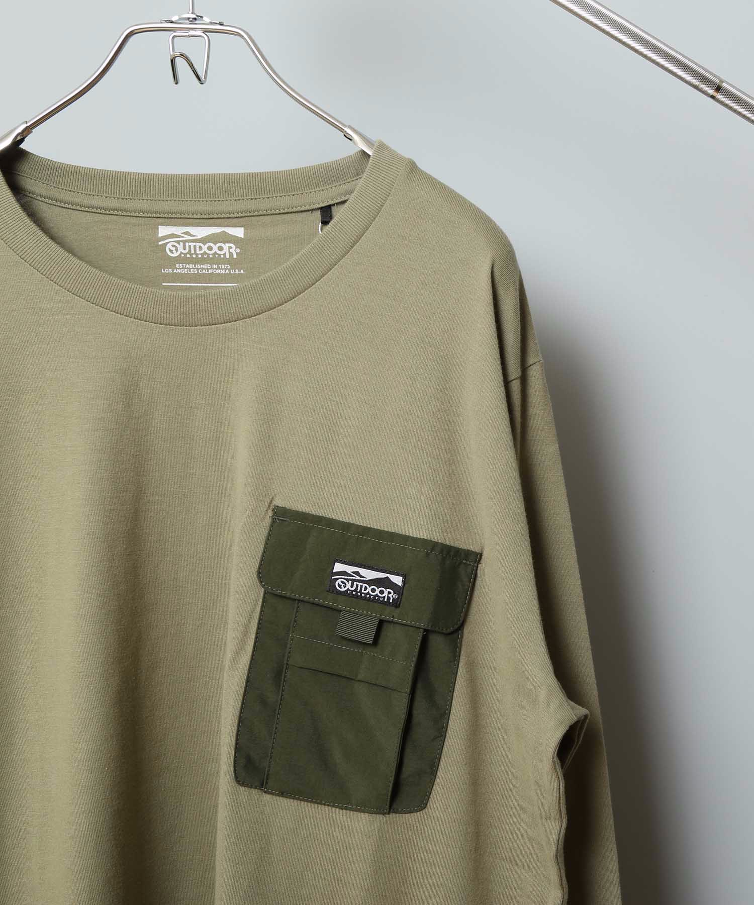 ポケットロンｔ ロングtシャツ やや身幅をゆったり 左胸に異素材のマチ付きポケット Outdoor Products Apparel アウトドアプロダクツ Outdoor Products 公式通販サイト