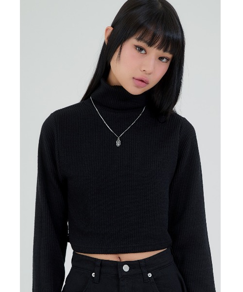 A'GEM/9 × .kom『ACOVER/オコボ』CROPFIT TURTLE NECK LONG