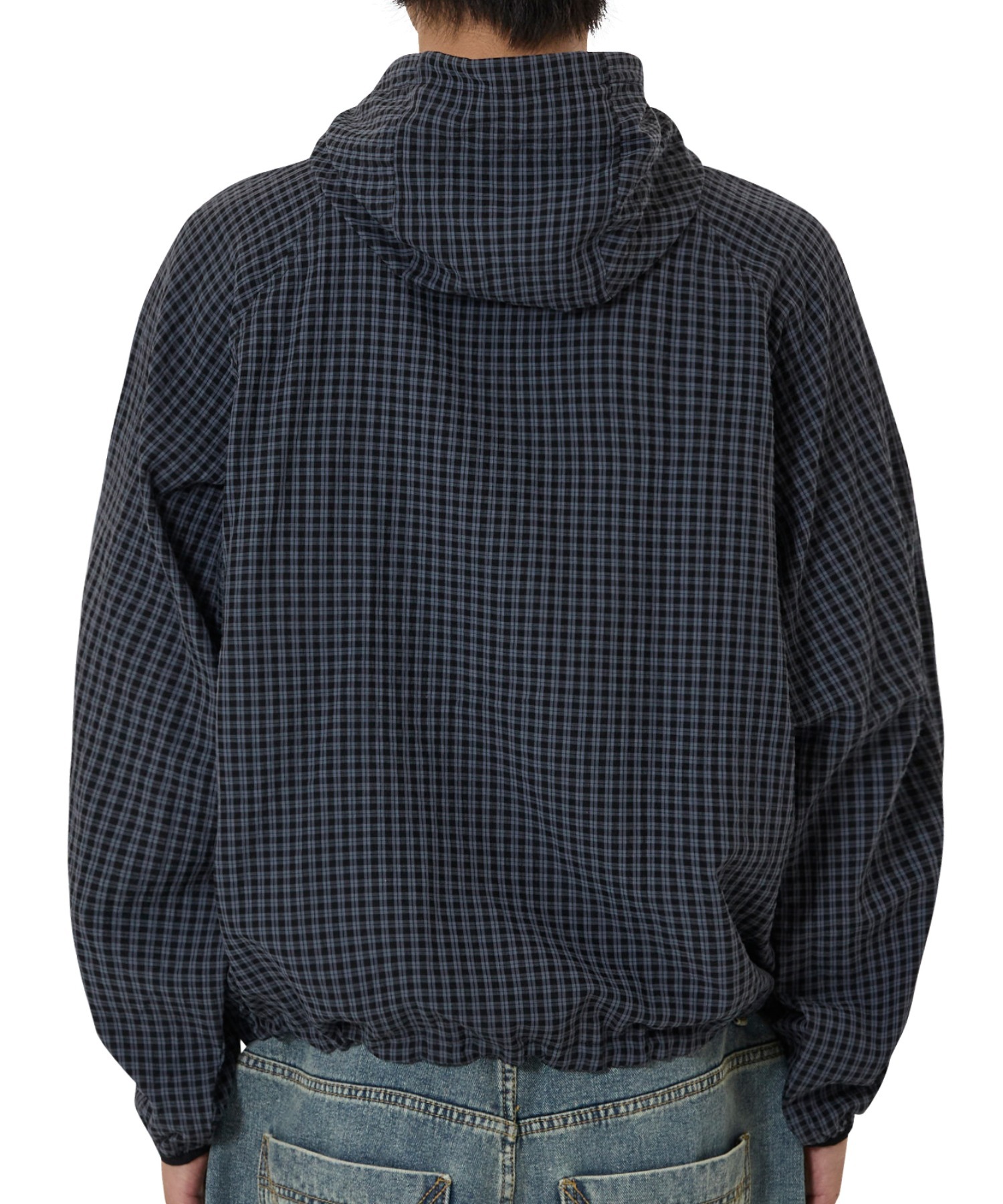 OY/オーワイ』CHECK HOODED WINDBREAKER/チェックフードウィンド