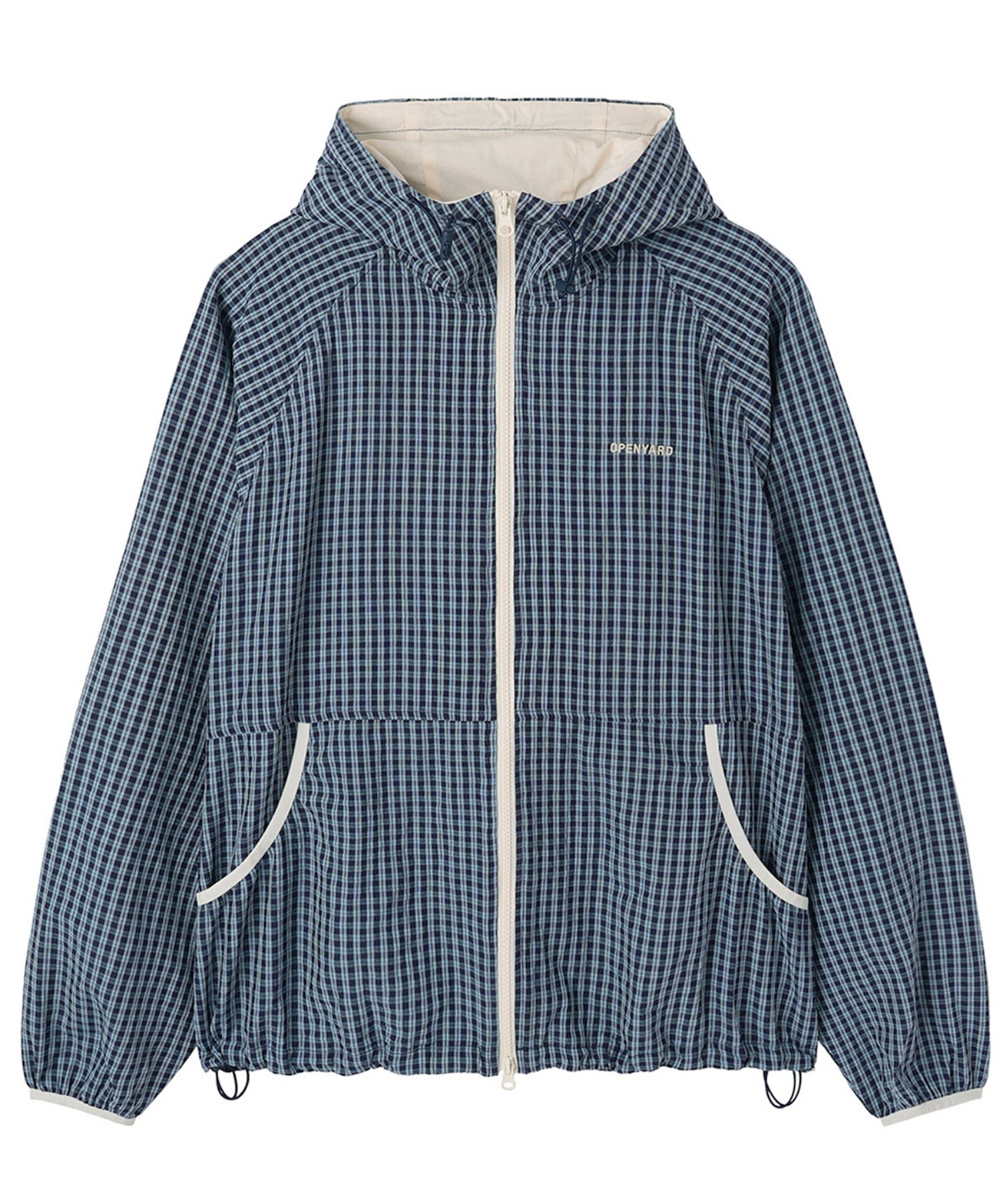 OY/オーワイ』CHECK HOODED WINDBREAKER/チェックフードウィンド