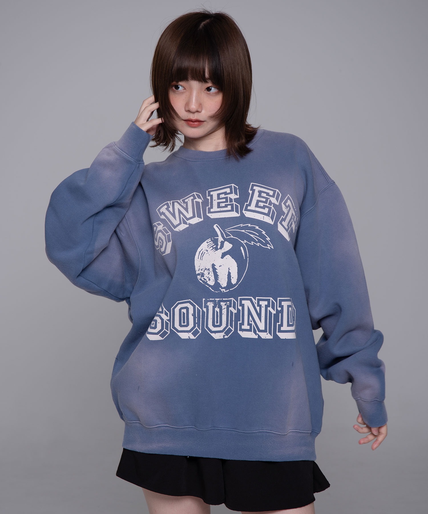mahagrid/マハグリッド』 FADED SWEET SOUND SWEATSHIRT/フェイ