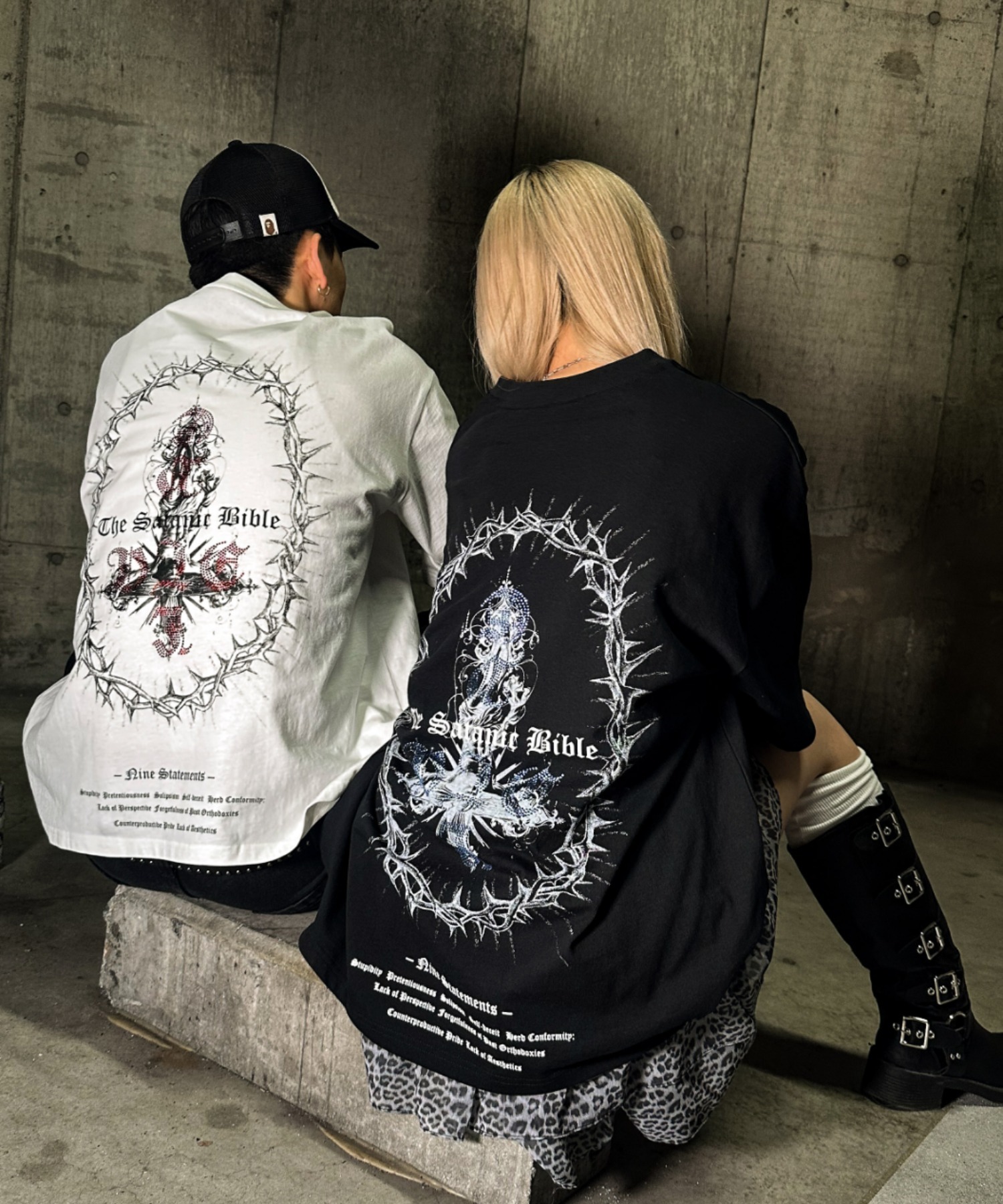 【値下げ不可】aeae ロンT マルチフォントオーバーサイズドロングスリーブTシャツ(EZBH