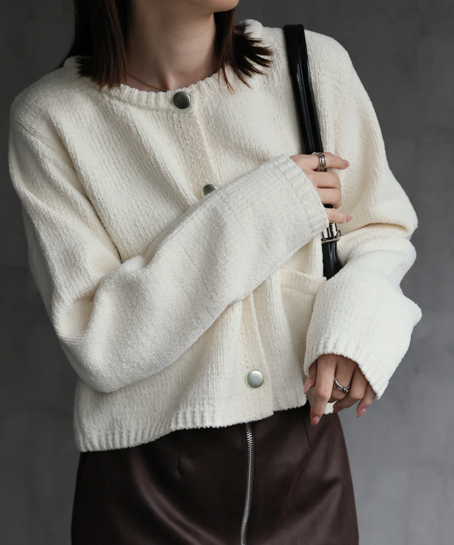 model：162cm 着用サイズ；F
