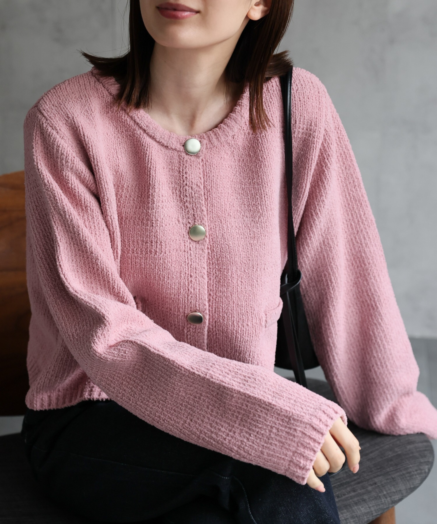 model：162cm 着用サイズ；F