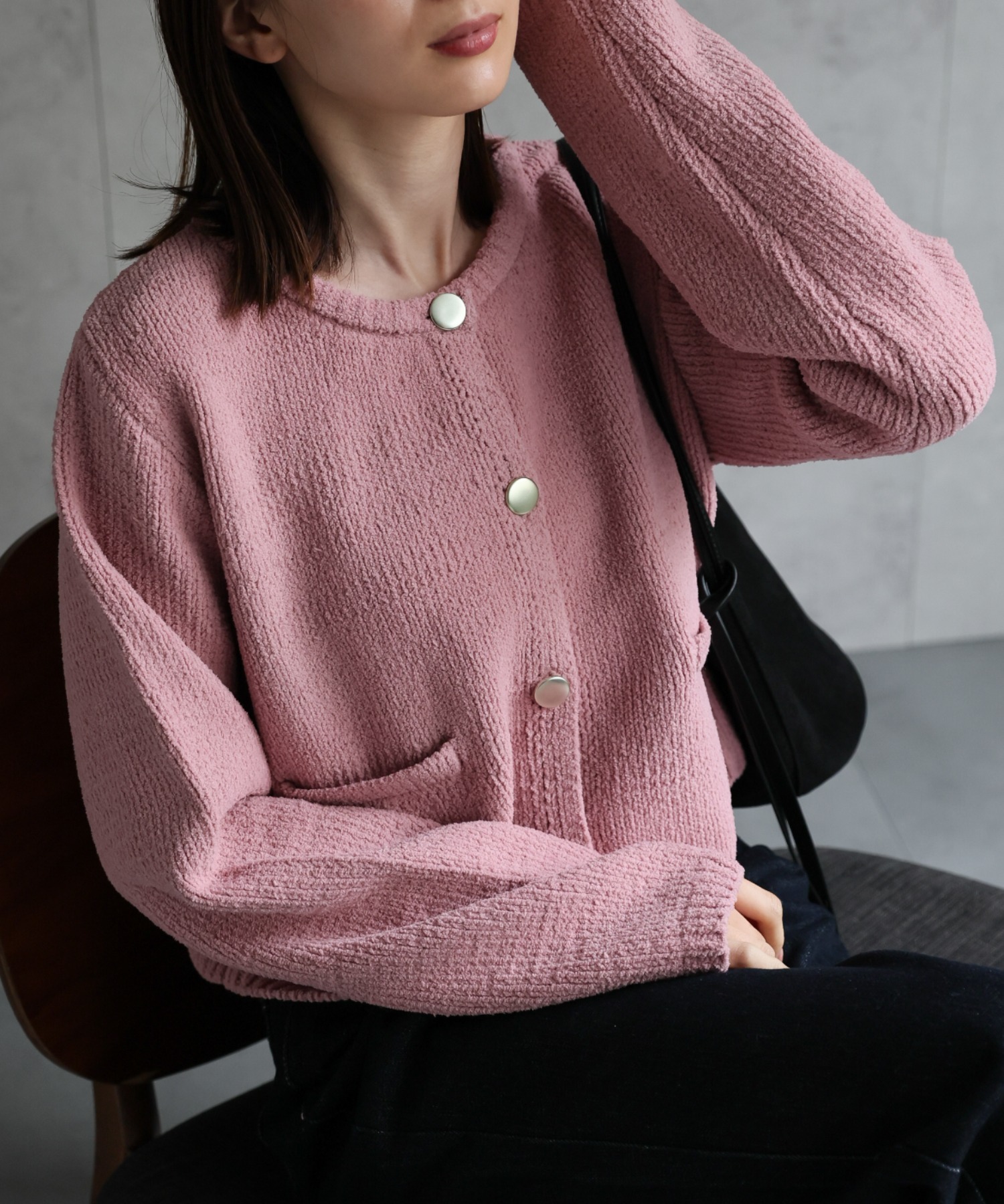 model：162cm 着用サイズ；F