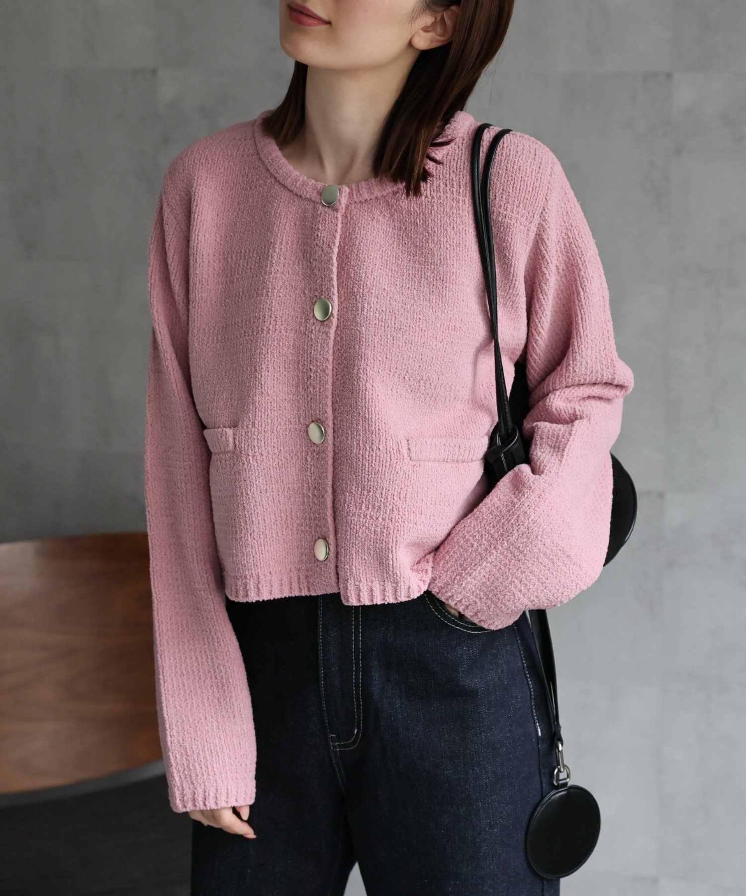 model：162cm 着用サイズ；F