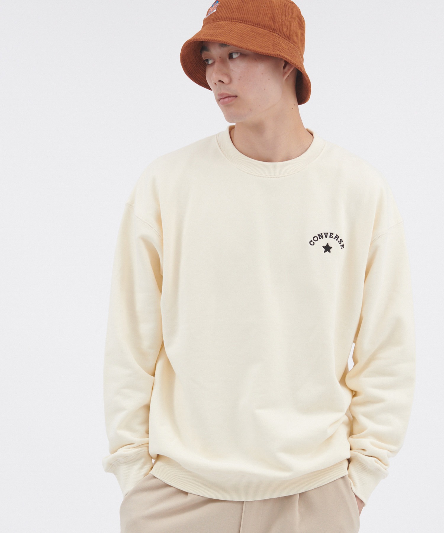 【USA製】 刺繍口ゴ スウェット ZUCCa / S ロゴ刺繍スウェット / スウェット(M beige(03)): SALE