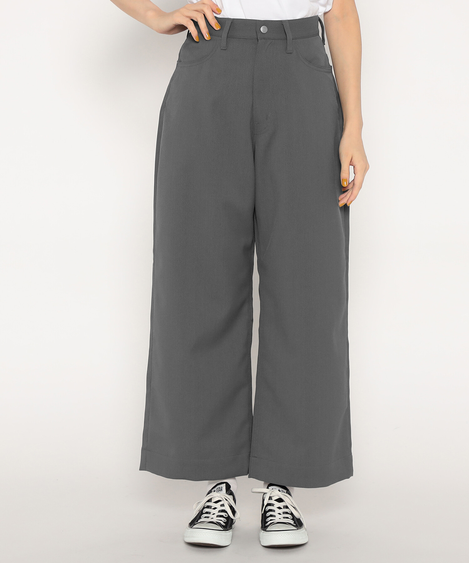 WOMEN'S STRETCH TWILL WIDE PANTS
