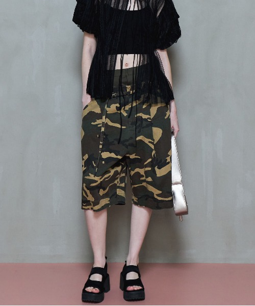 25SUMMER PRE-ORDER】2way Double Waist CAMO Curve Shorts/2WAYダブル 25SUMMER PRE-ORDER】2way Double Waist CAMO Curve Shorts/2WAYダブル