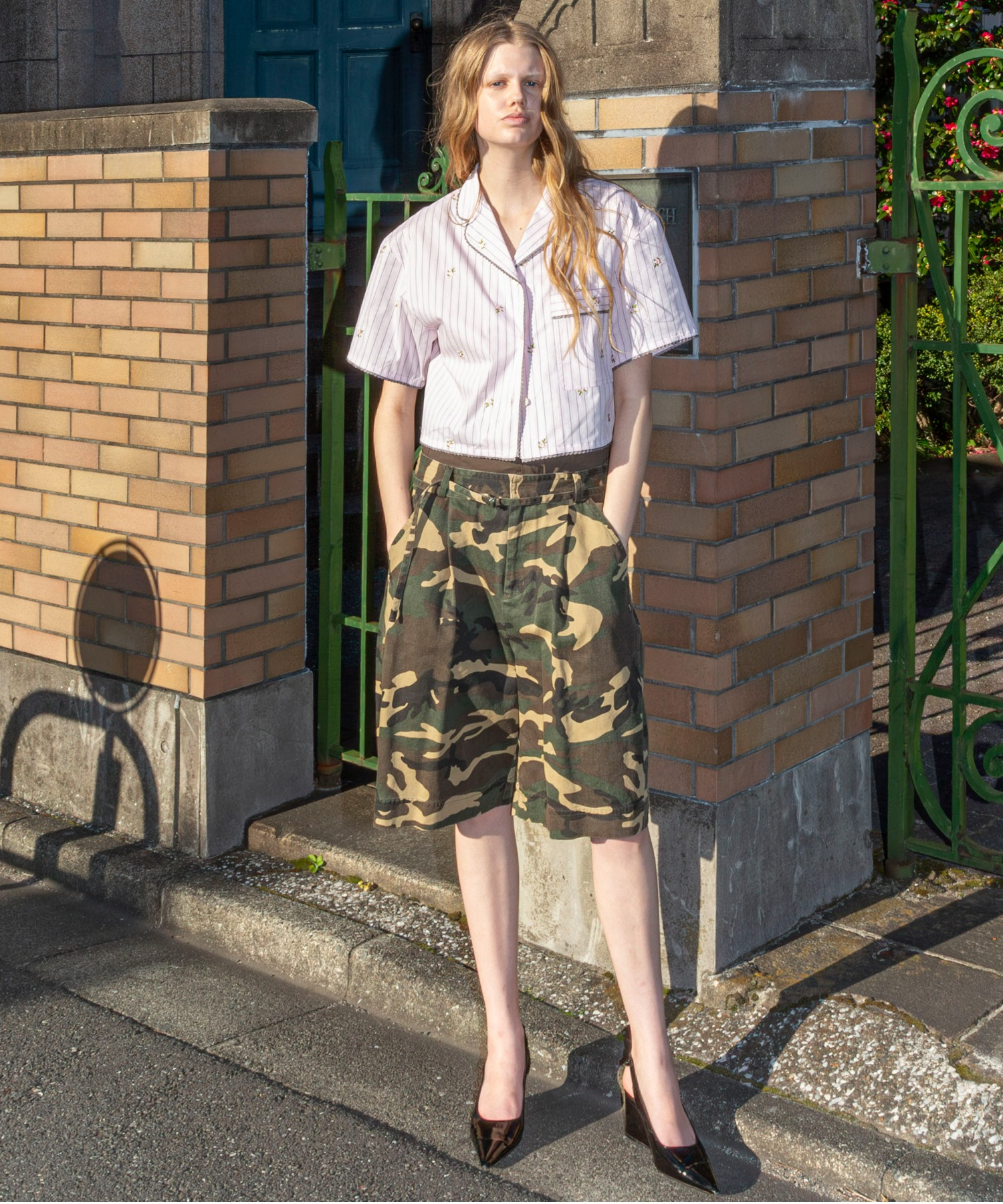 25SUMMER PRE-ORDER】2way Double Waist CAMO Curve Shorts/2WAYダブル 25SUMMER PRE-ORDER】2way Double Waist CAMO Curve Shorts/2WAYダブル