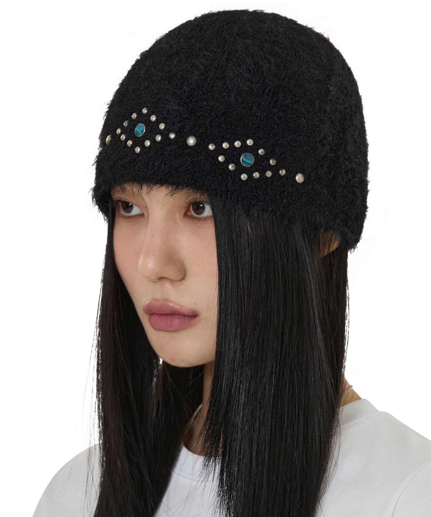 OY/オーワイ』HAIRY STUD BEANIE/ヘアリー スタッズ ビーニー OY│A
