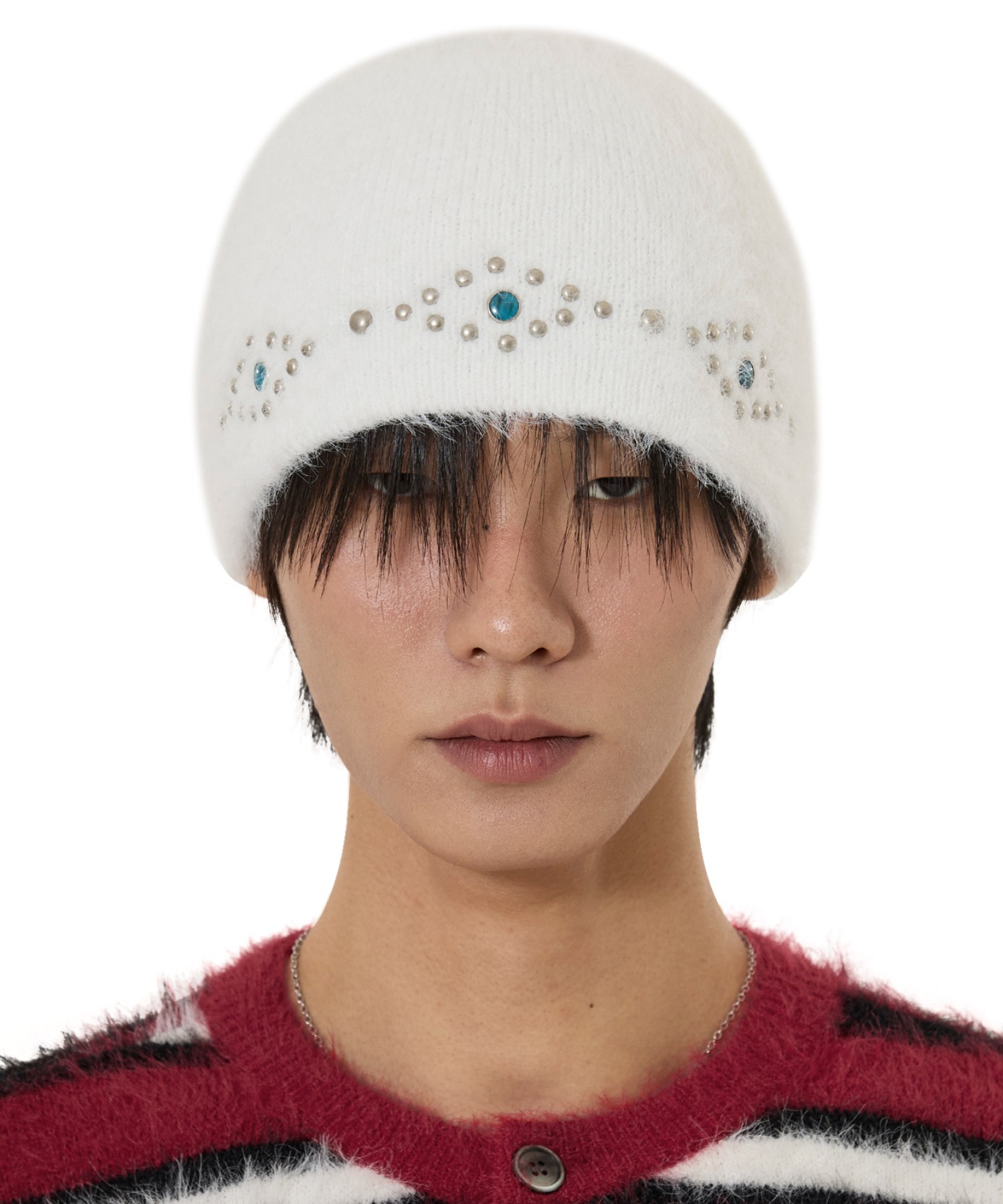 OY/オーワイ』HAIRY STUD BEANIE/ヘアリー スタッズ ビーニー OY│A