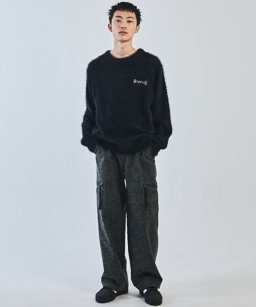 A'GEM/9 × .kom 『SUPPLIER/サプライヤー』 Cross Shaggy Knit