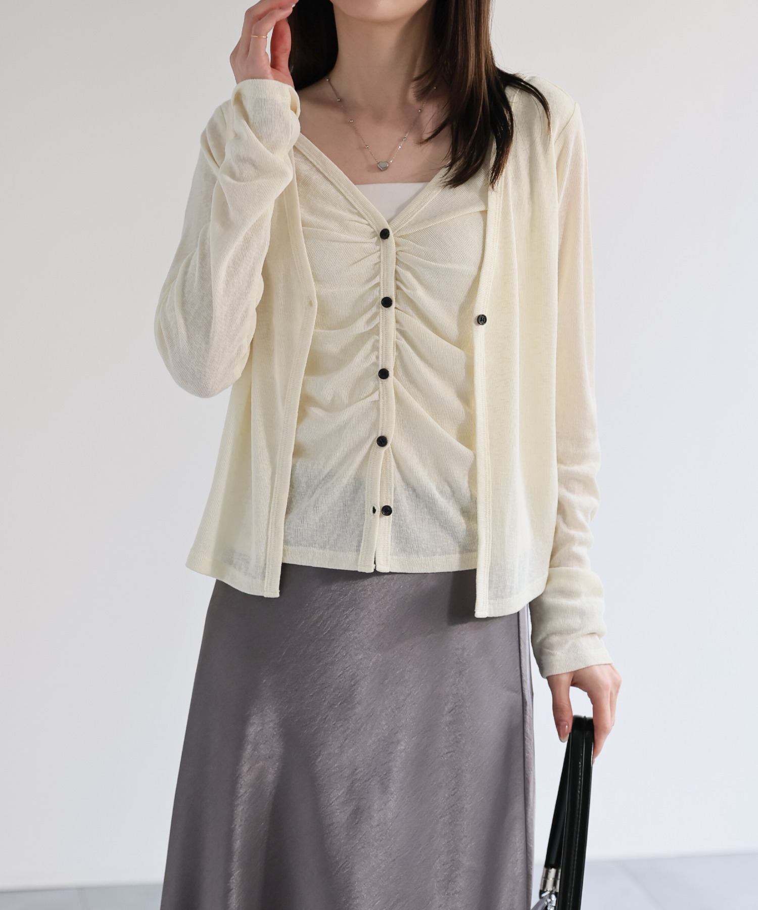 model：162cm 着用サイズ：F