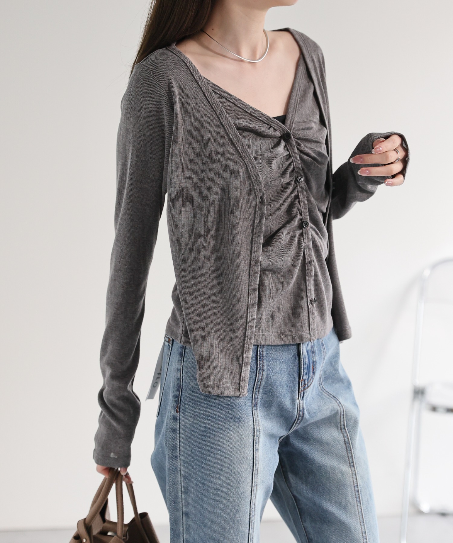 model：162cm 着用サイズ：F