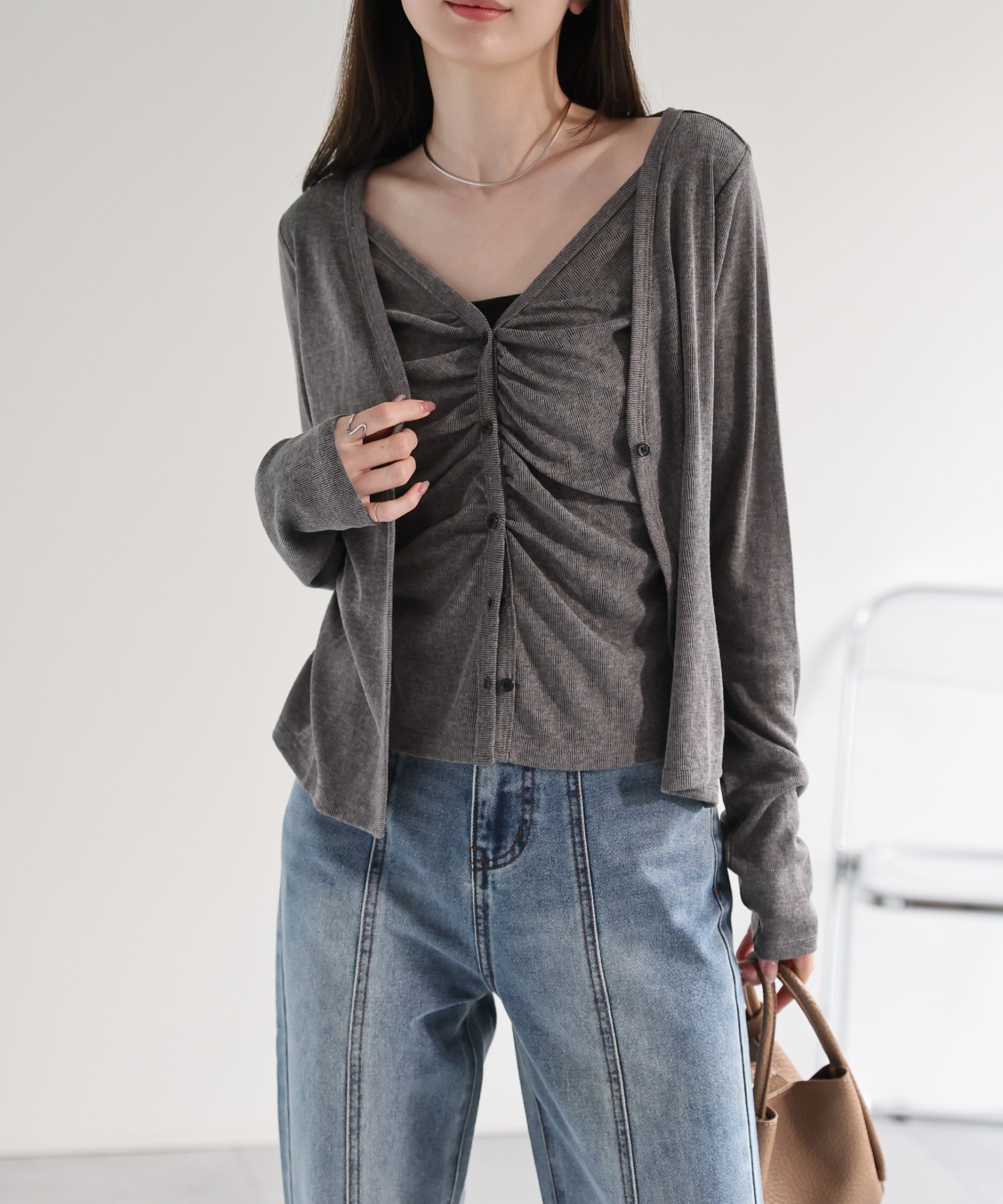 model：162cm 着用サイズ：F